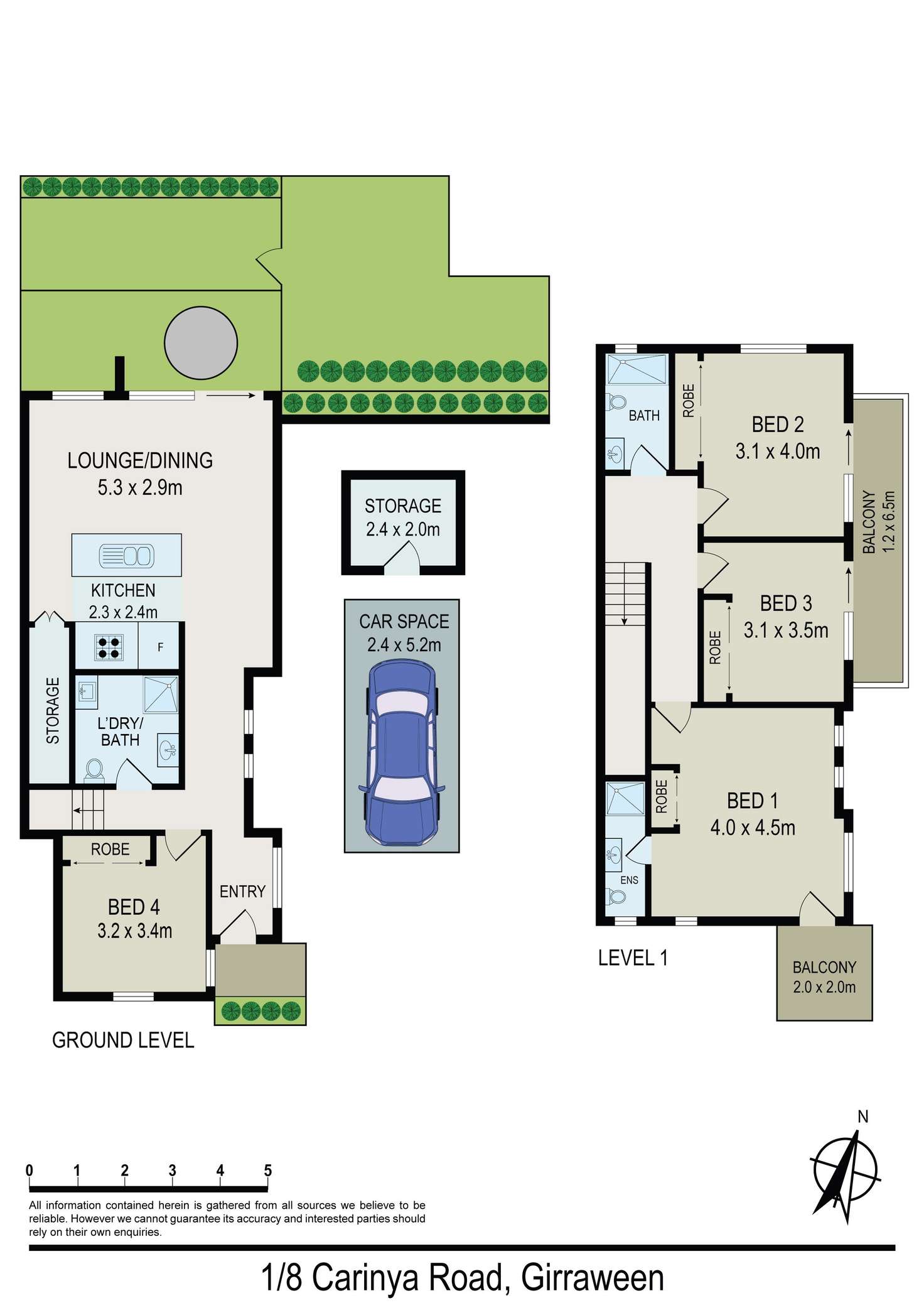 Floorplan of Homely townhouse listing, 1/8 Carinya Road, Girraween NSW 2145