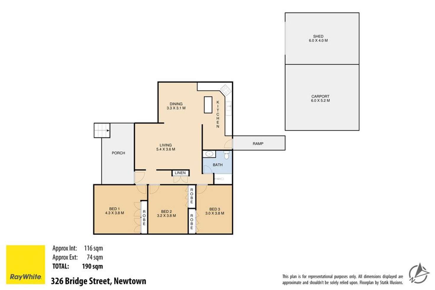 Floorplan of Homely house listing, 326 Bridge Street, Newtown QLD 4350