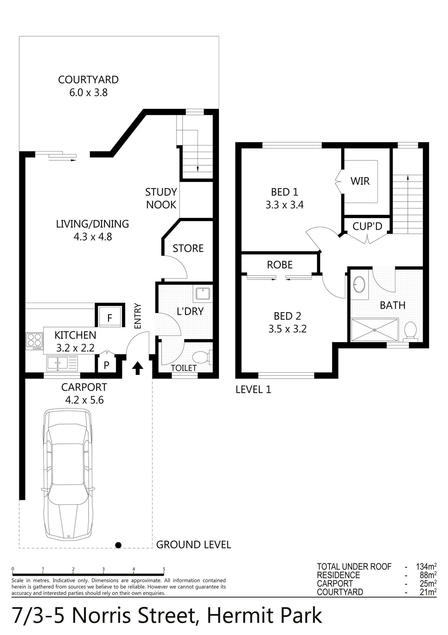 Floorplan of Homely unit listing, 7/3-5 Norris Street, Hermit Park QLD 4812