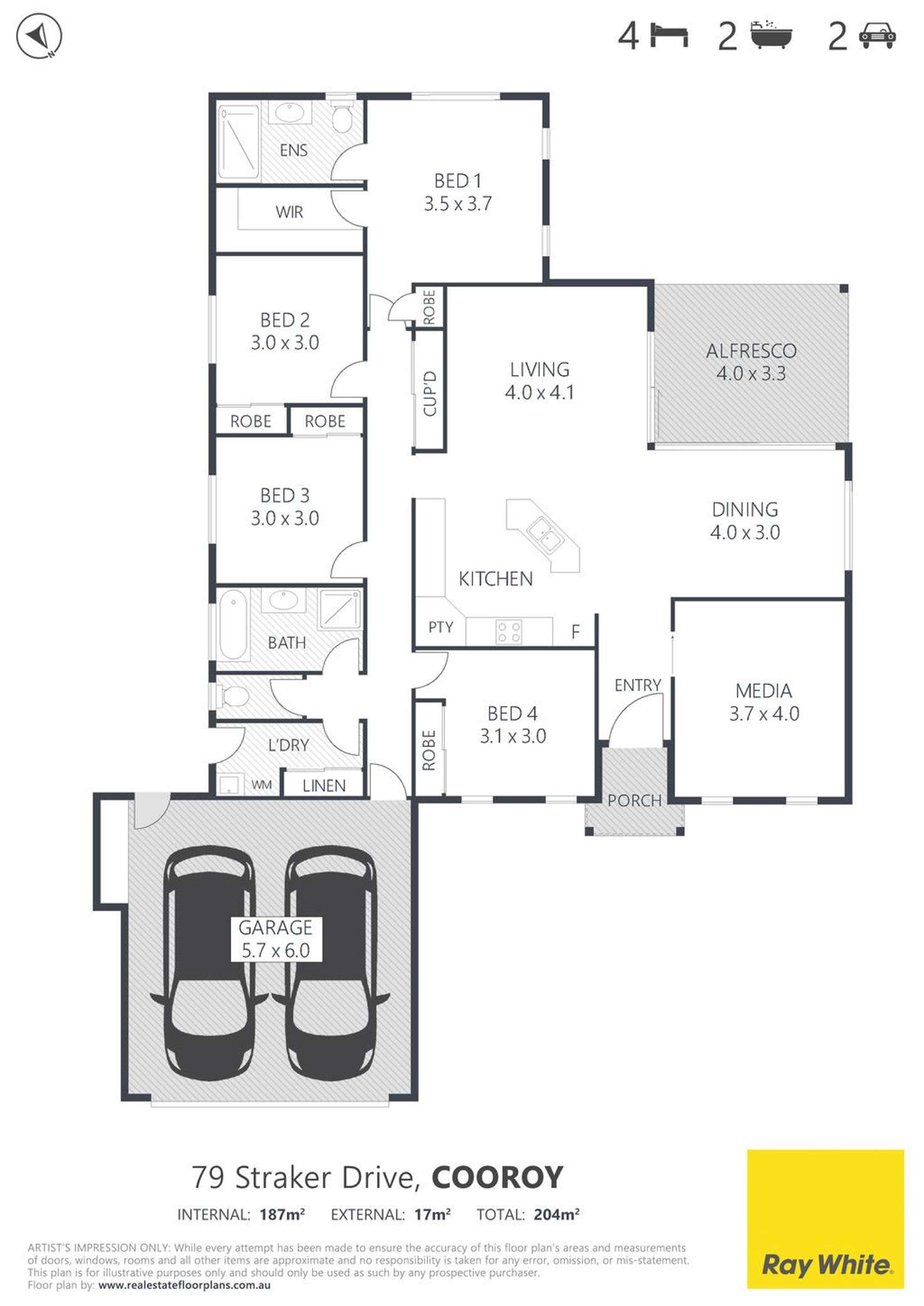 Floorplan of Homely house listing, 79 Straker Drive, Cooroy QLD 4563
