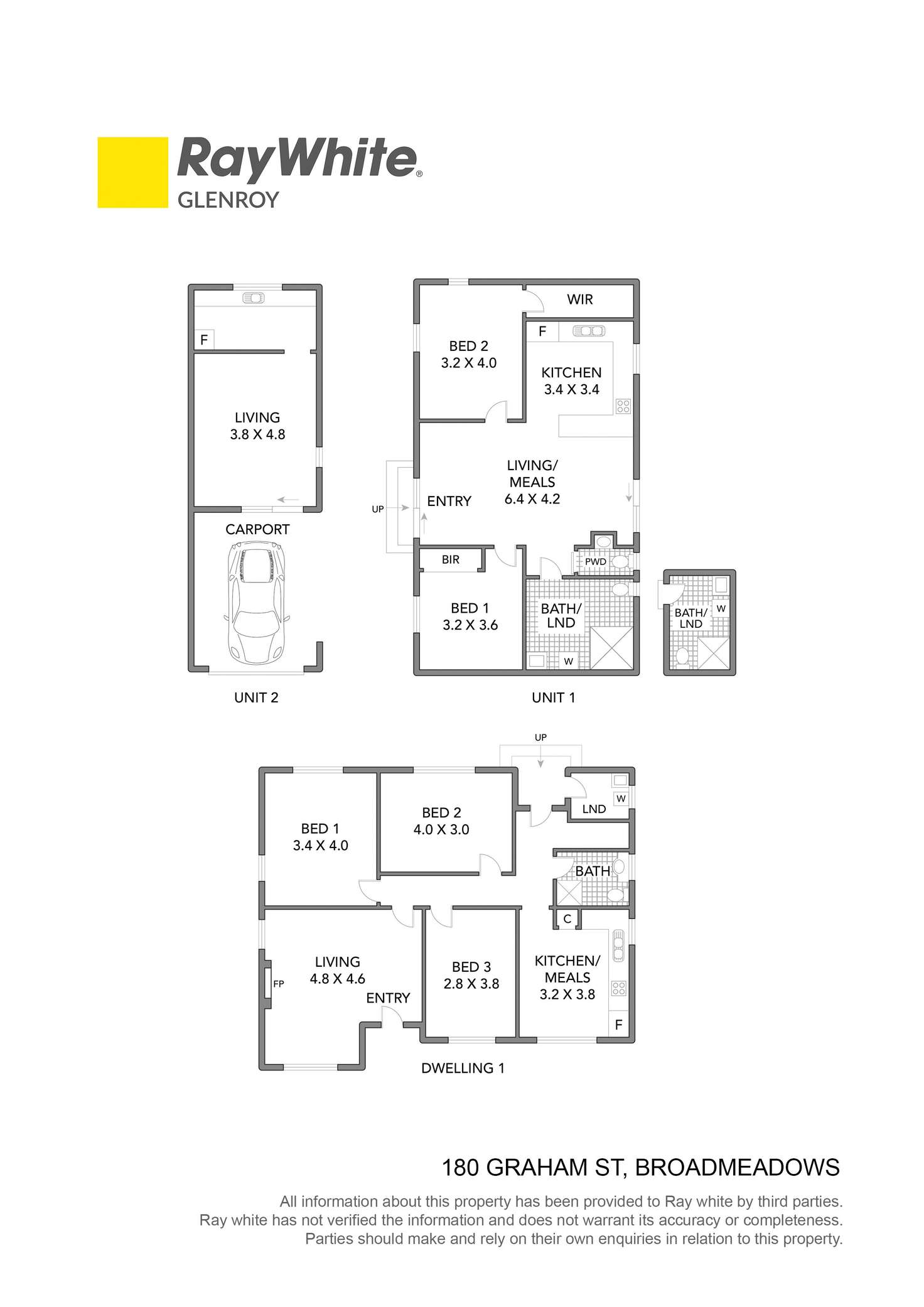 Floorplan of Homely house listing, 180 Graham Street, Broadmeadows VIC 3047
