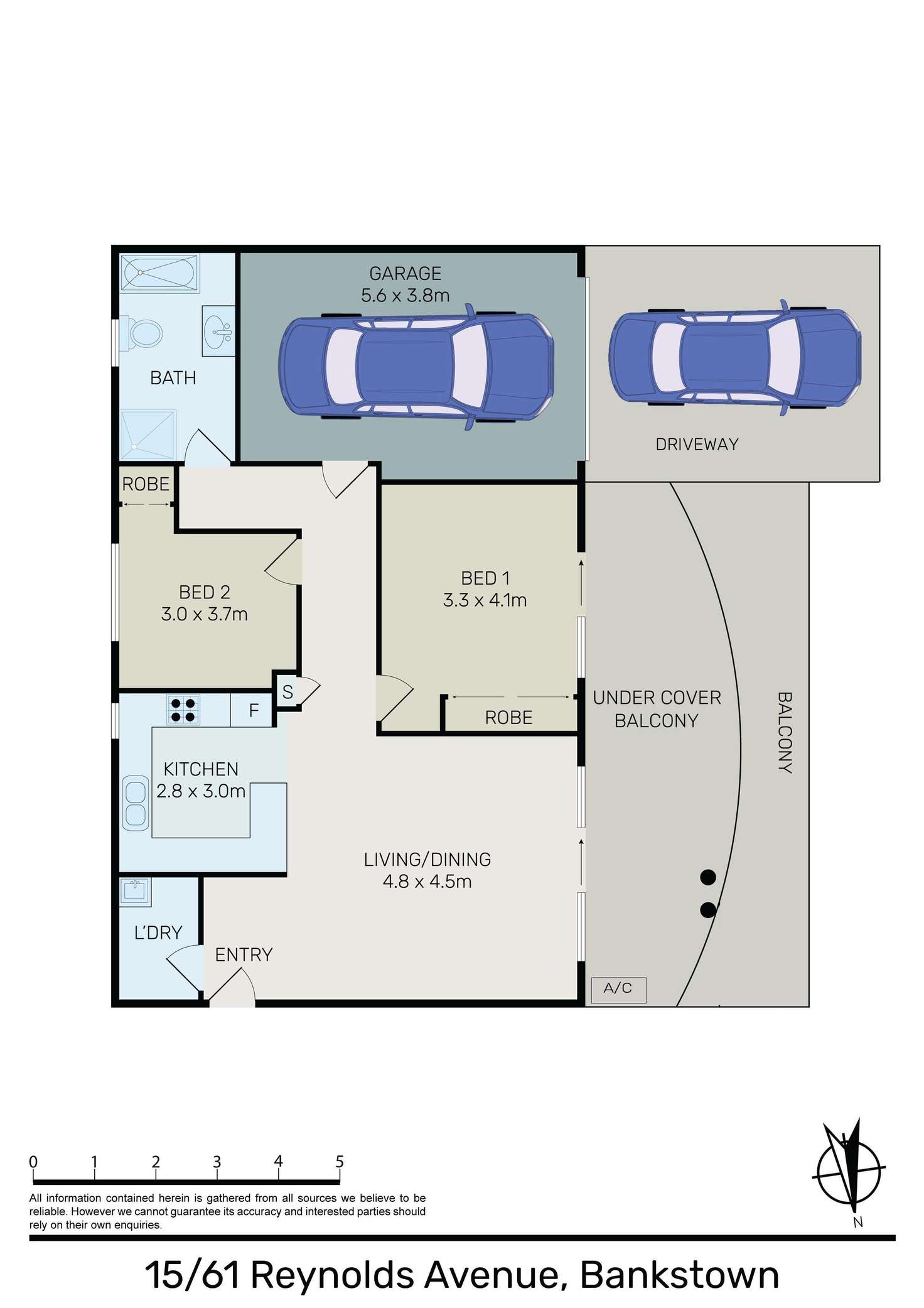 Floorplan of Homely unit listing, 15/61 Reynolds Avenue, Bankstown NSW 2200