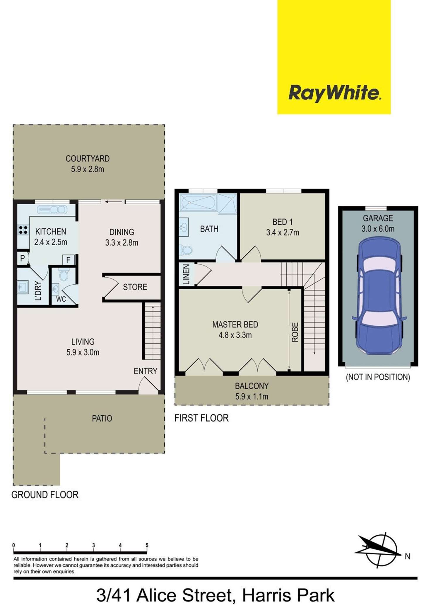 Floorplan of Homely townhouse listing, 3/41 Alice Street, Harris Park NSW 2150