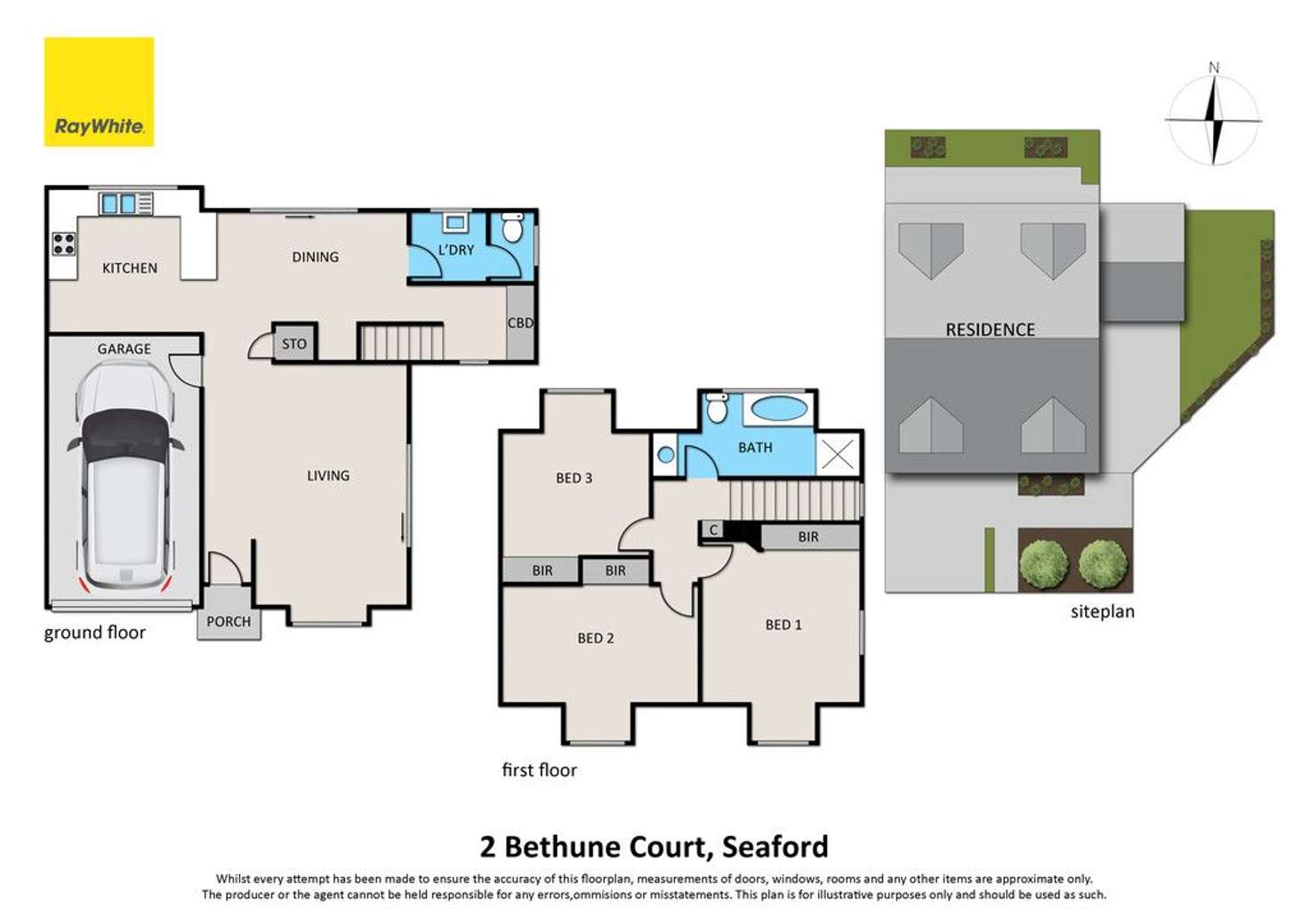 Floorplan of Homely unit listing, 2 Bethune Court, Seaford VIC 3198