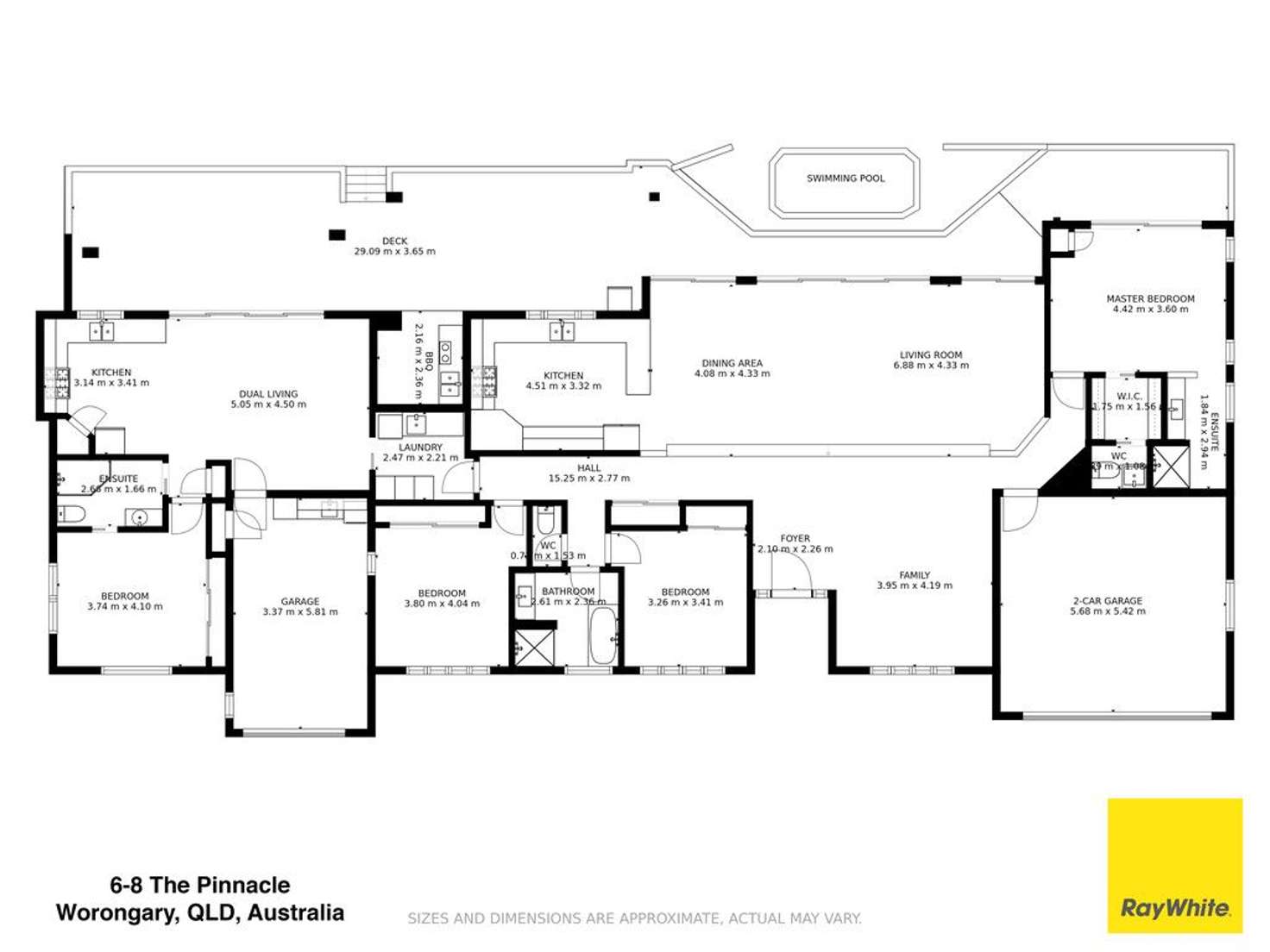 Floorplan of Homely house listing, 6-8 The Pinnacle, Worongary QLD 4213