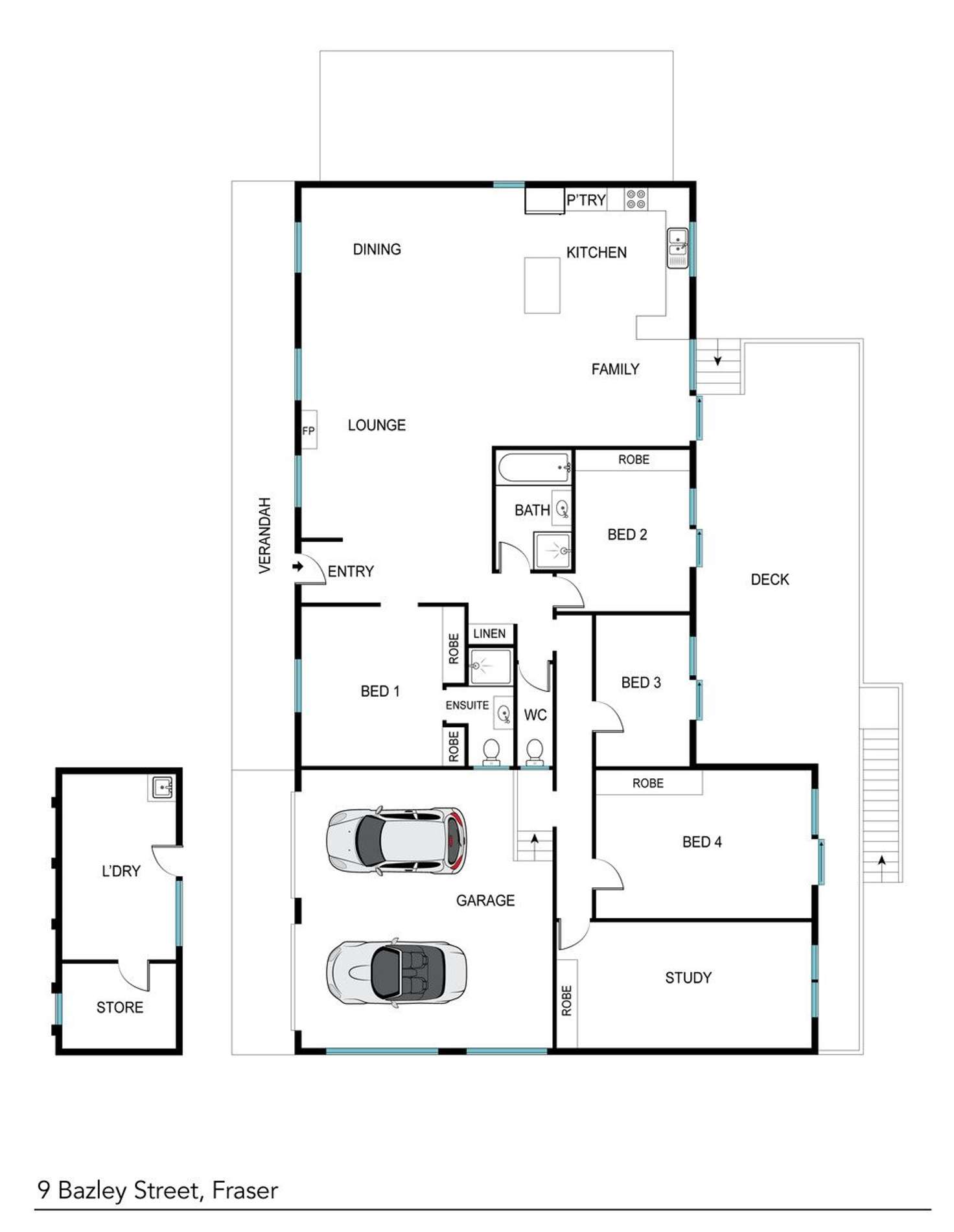 Floorplan of Homely house listing, 9 Bazley Street, Fraser ACT 2615
