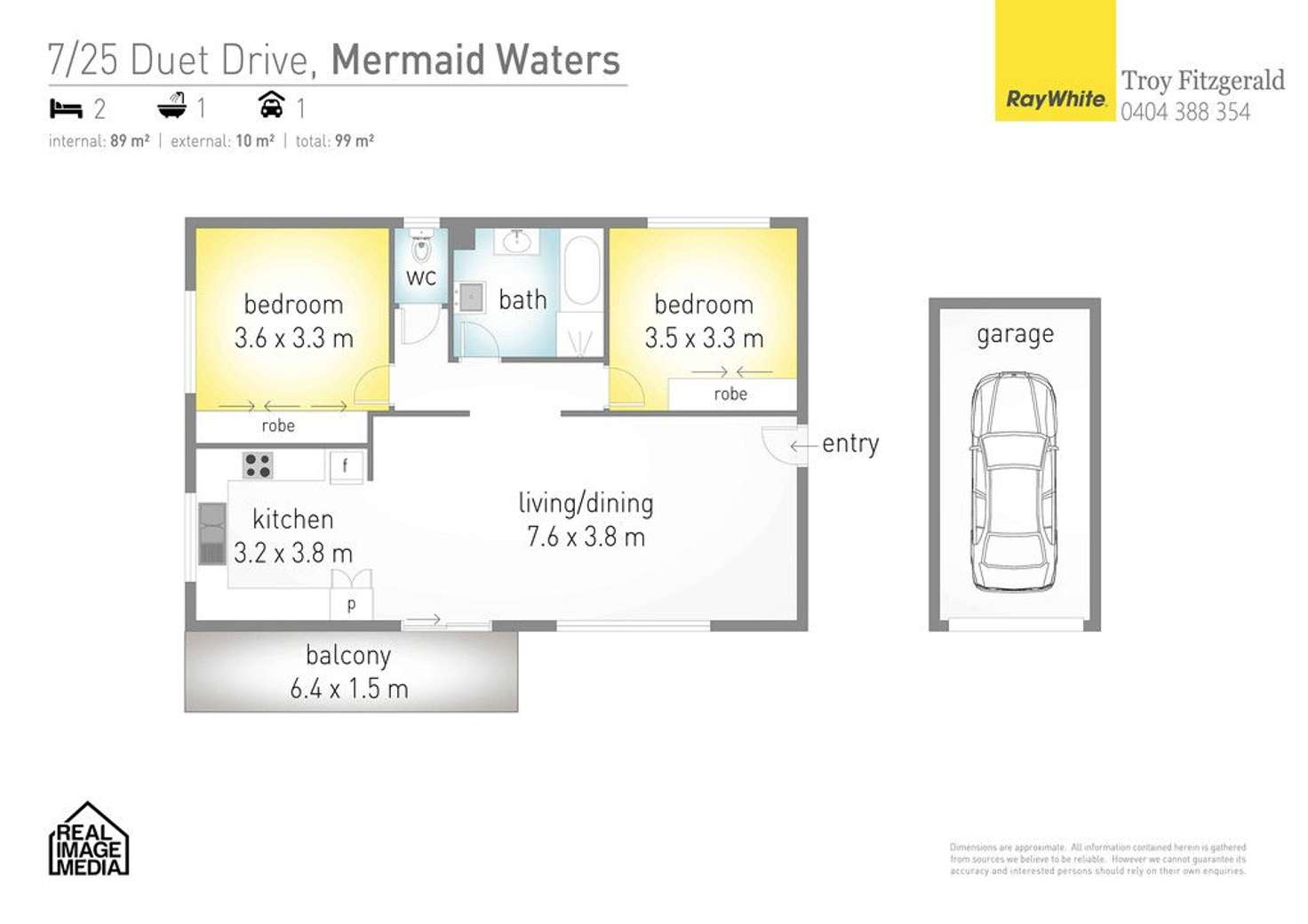 Floorplan of Homely apartment listing, 7/25 Duet Drive, Mermaid Waters QLD 4218