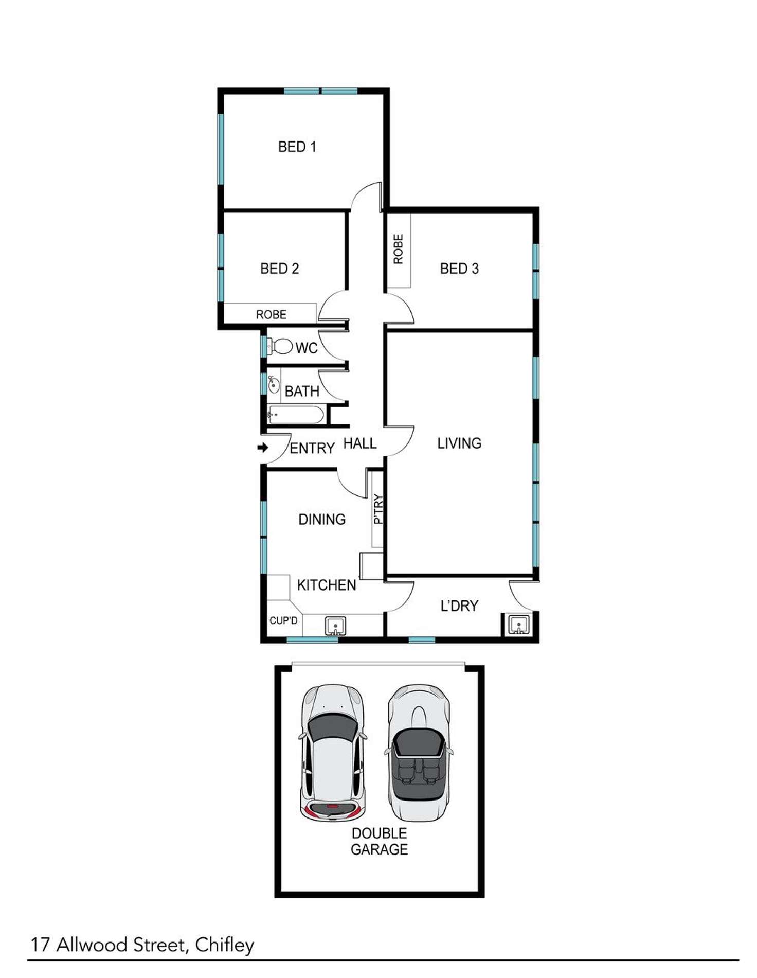 Floorplan of Homely house listing, 17 Allwood Street, Chifley ACT 2606