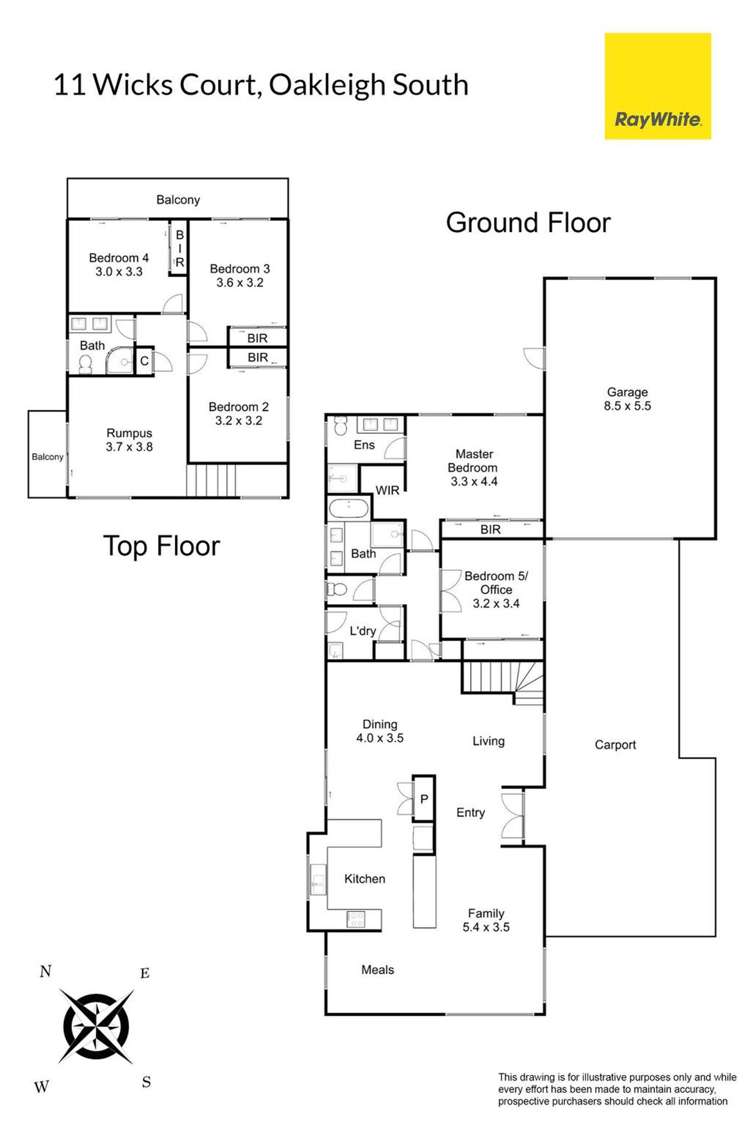 Floorplan of Homely house listing, 11 Wicks Court, Oakleigh South VIC 3167