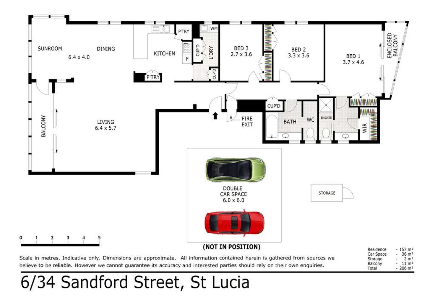 Floorplan of Homely unit listing, 6/34 Sandford Street, St Lucia QLD 4067