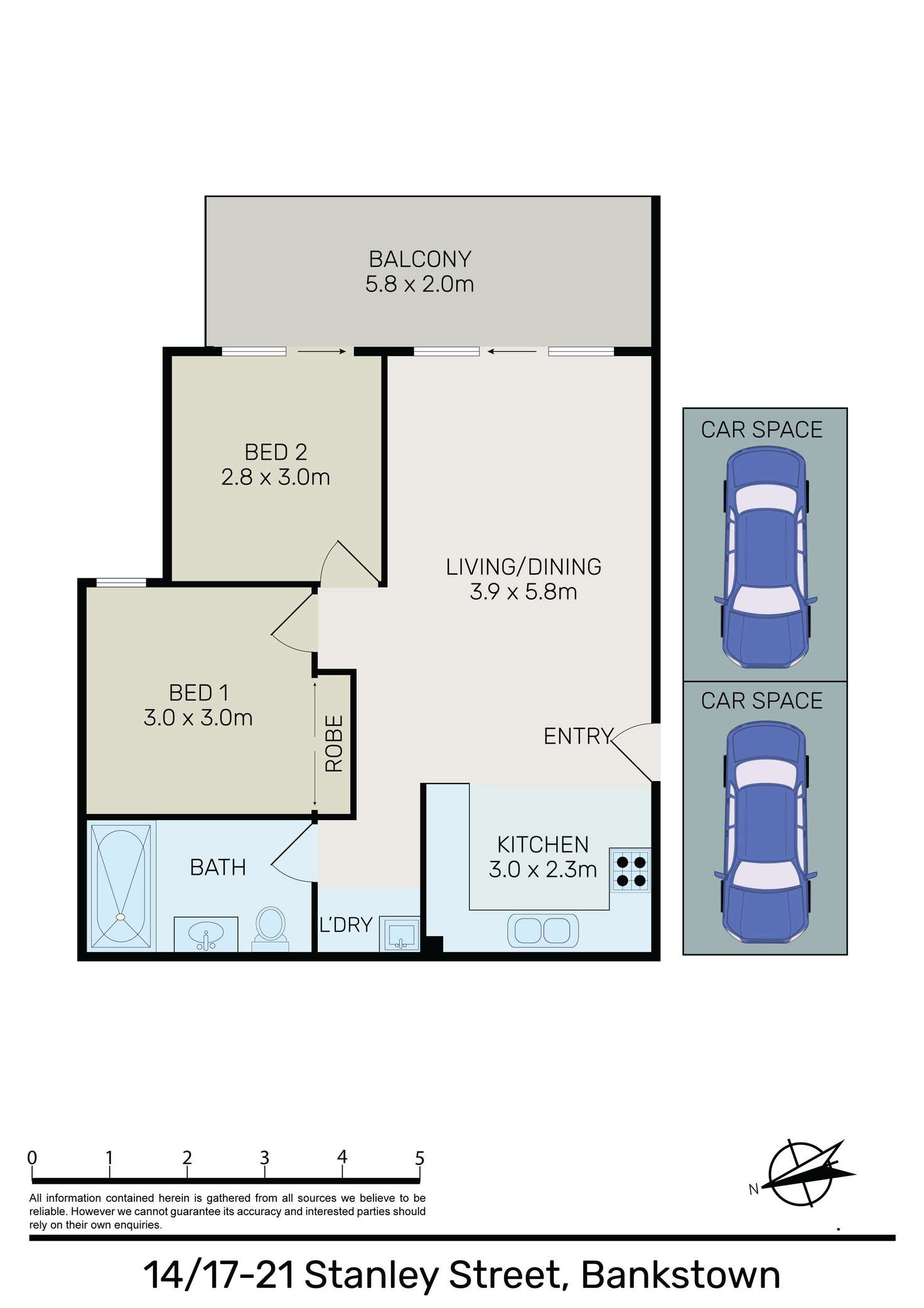 Floorplan of Homely unit listing, 14/17-21 Stanley Street, Bankstown NSW 2200