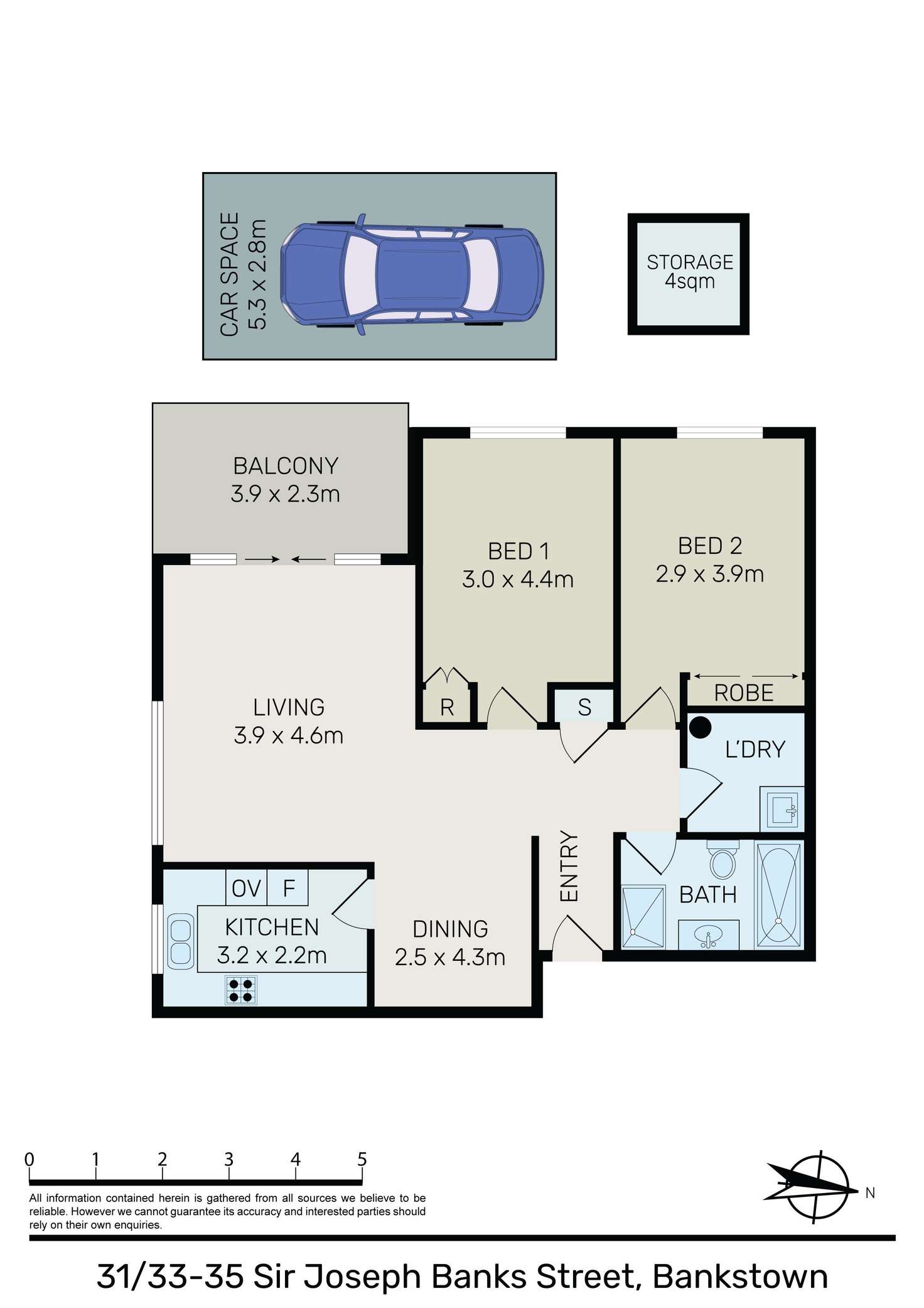 Floorplan of Homely unit listing, 31/33-35 Sir Joseph Banks Street, Bankstown NSW 2200