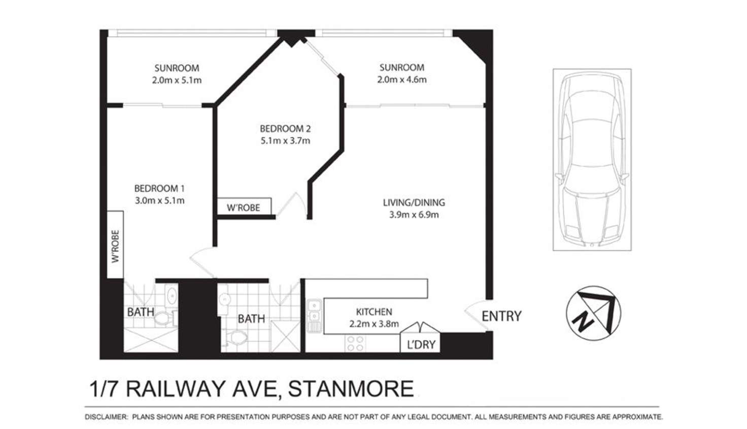 Floorplan of Homely apartment listing, 1/1-7 Railway Avenue, Stanmore NSW 2048