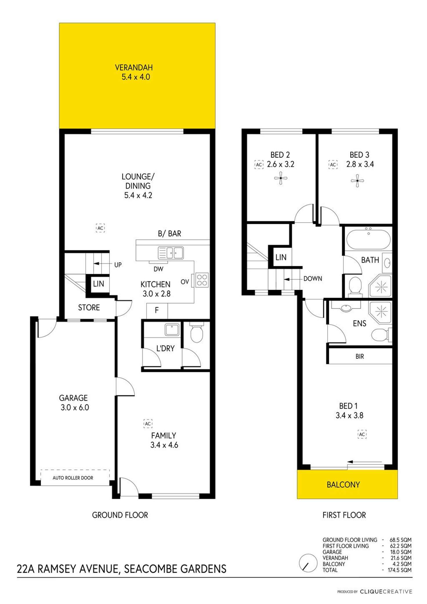 Floorplan of Homely house listing, 22A Ramsay Avenue, Seacombe Gardens SA 5047
