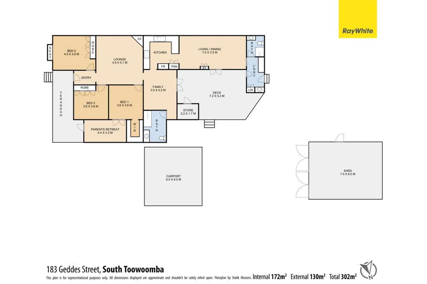 Floorplan of Homely house listing, 183 Geddes Street, South Toowoomba QLD 4350