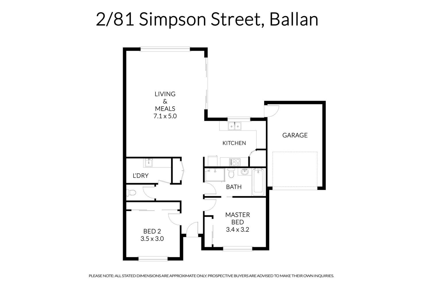 Floorplan of Homely house listing, 2/81 Simpson Street, Ballan VIC 3342