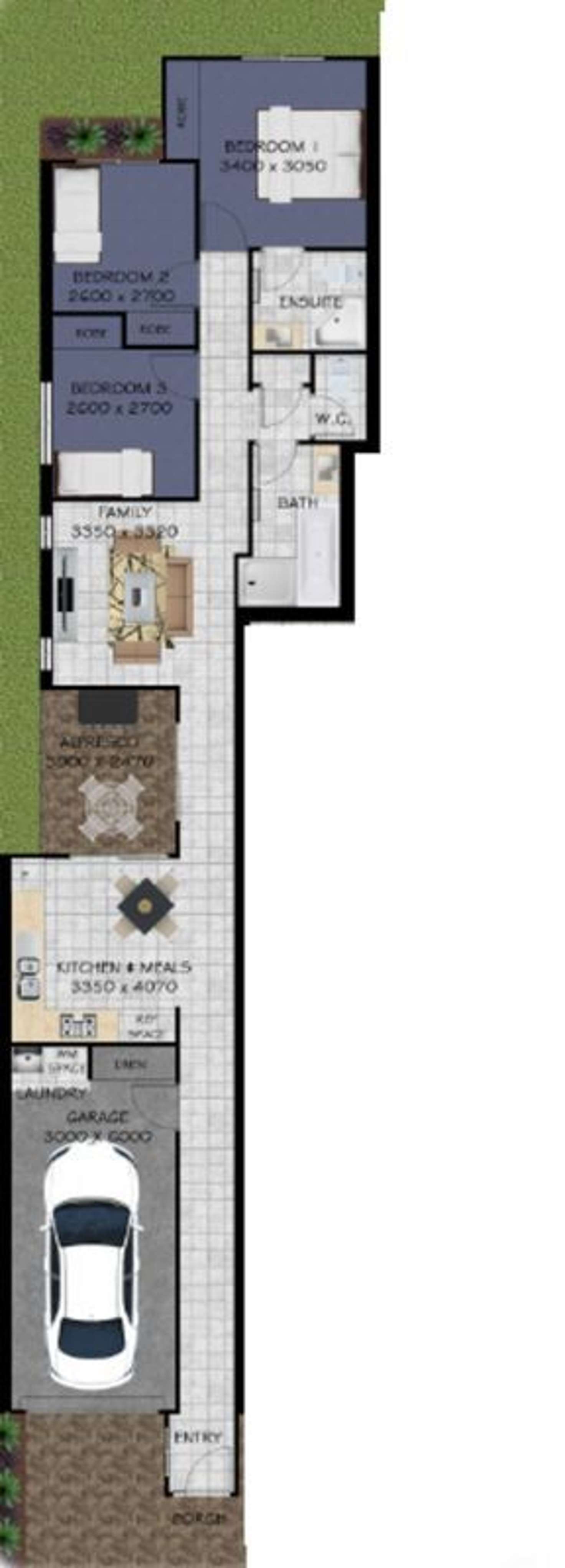Floorplan of Homely semiDetached listing, 1/14 Stormbird Street, Redbank Plains QLD 4301