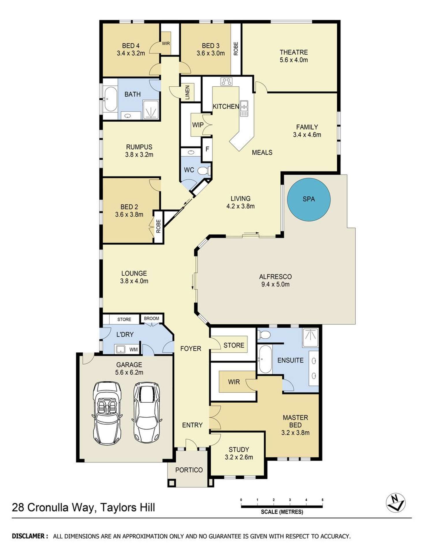 Floorplan of Homely house listing, 28 Cronulla Way, Taylors Hill VIC 3037
