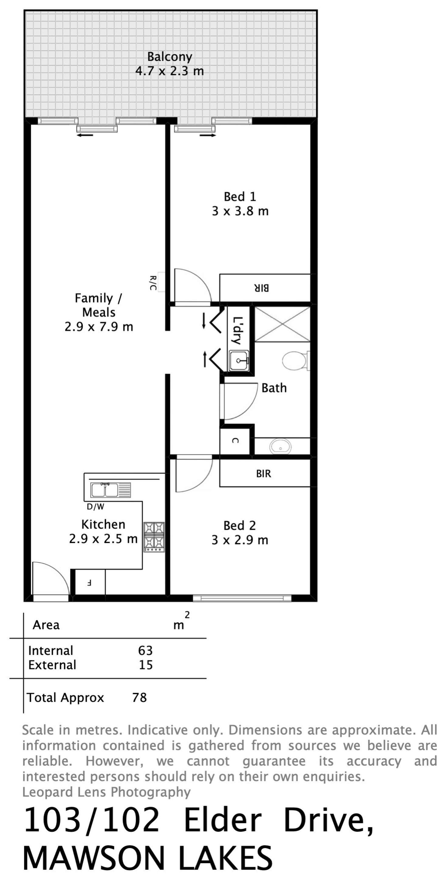 Floorplan of Homely apartment listing, 103, 102 Elder Drive, Mawson Lakes SA 5095