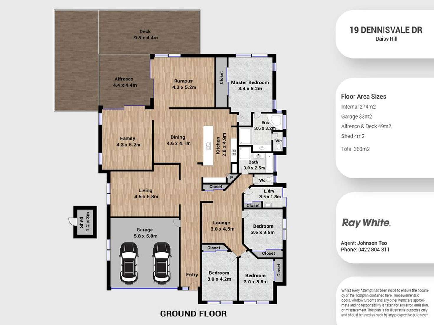 Floorplan of Homely house listing, 19 Dennis Vale Drive, Daisy Hill QLD 4127