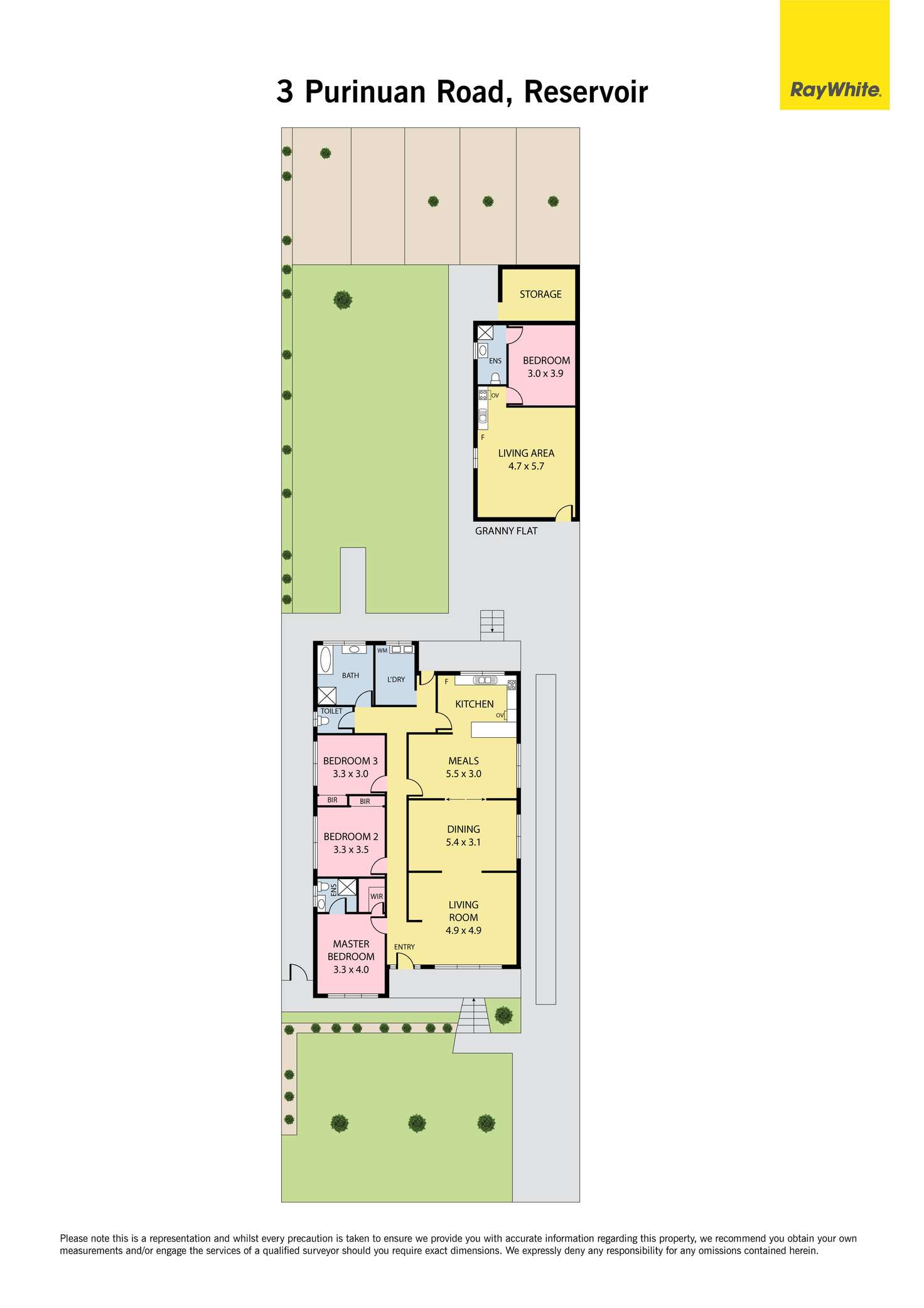 Floorplan of Homely house listing, 3 Purinuan Road, Reservoir VIC 3073