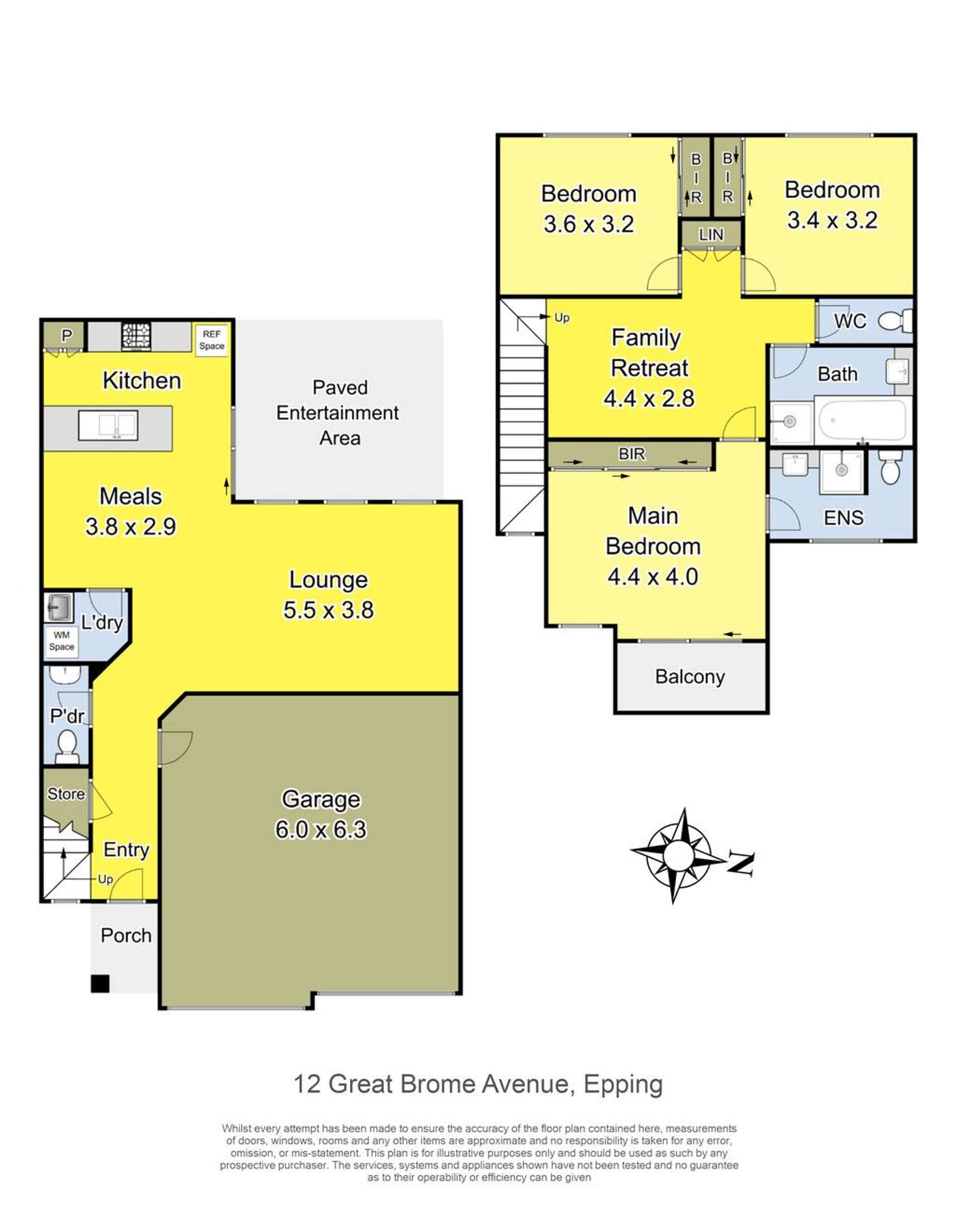 Floorplan of Homely townhouse listing, 12 Great Brome Avenue, Epping VIC 3076