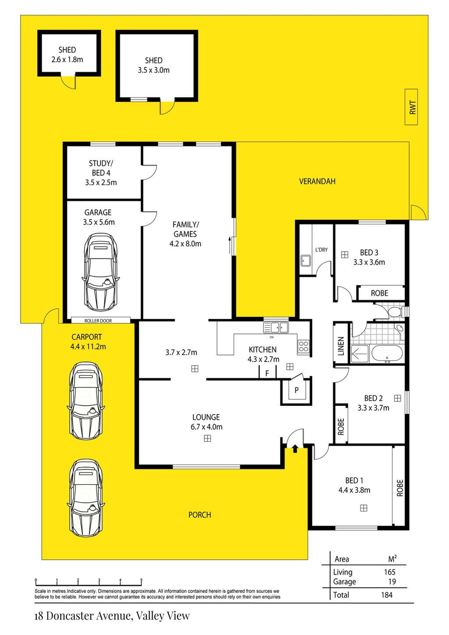 Floorplan of Homely house listing, 18 Doncaster Avenue, Valley View SA 5093