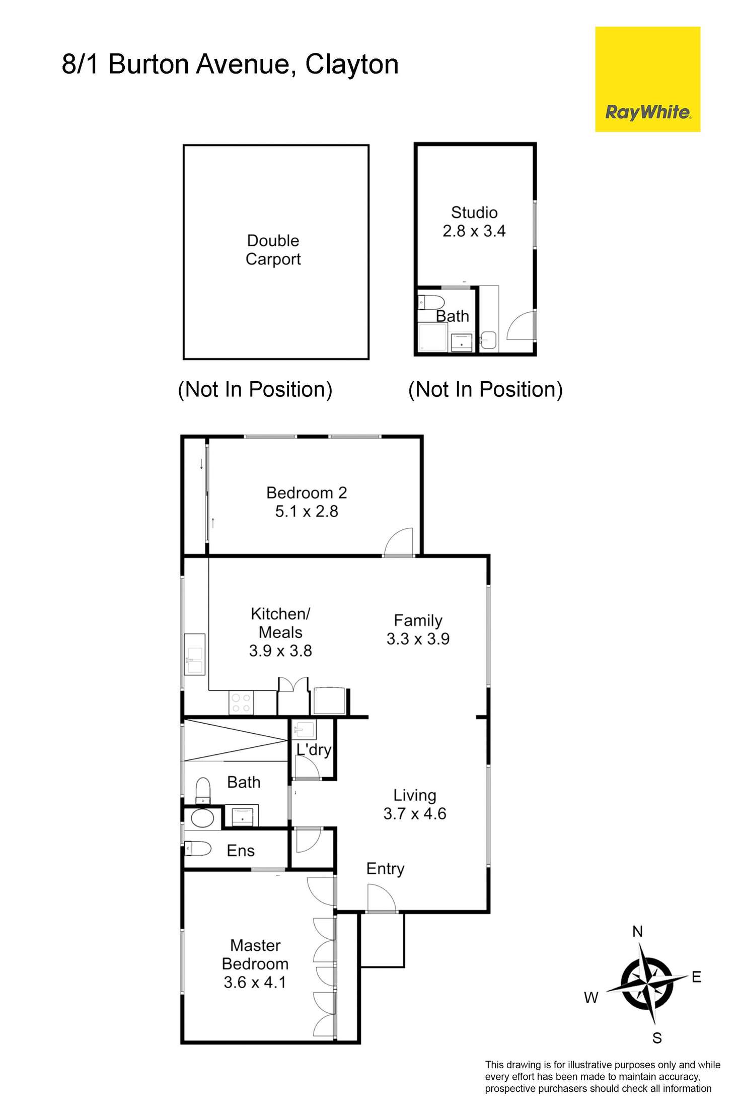 Floorplan of Homely apartment listing, 8/1 Burton Avenue, Clayton VIC 3168