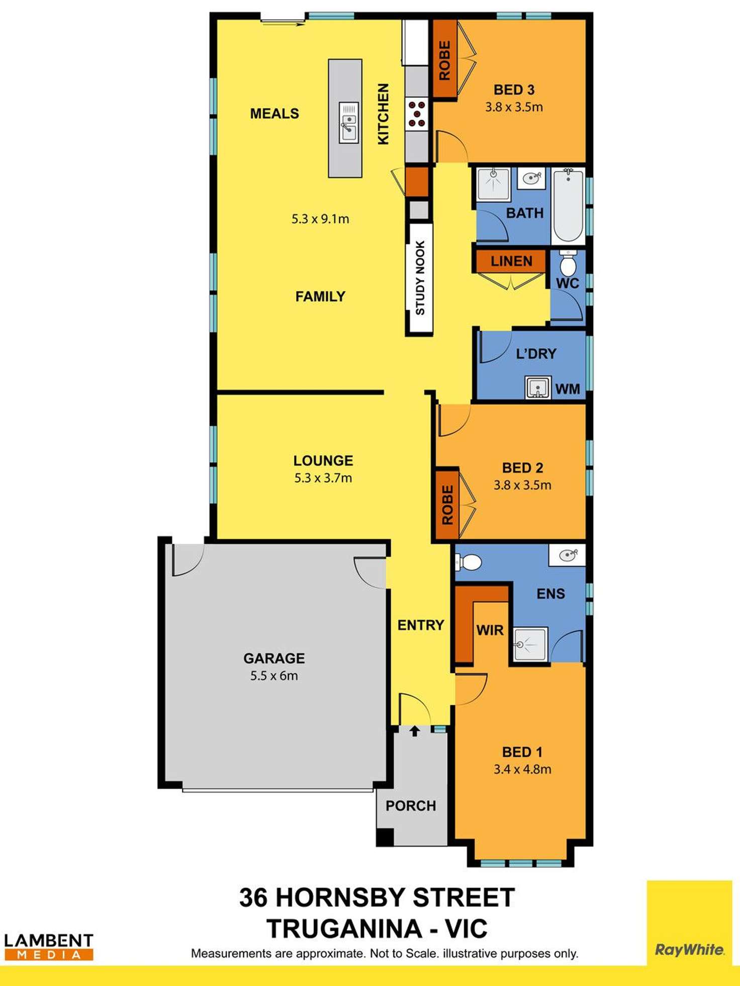 Floorplan of Homely house listing, 36 Hornsby Crescent, Truganina VIC 3029