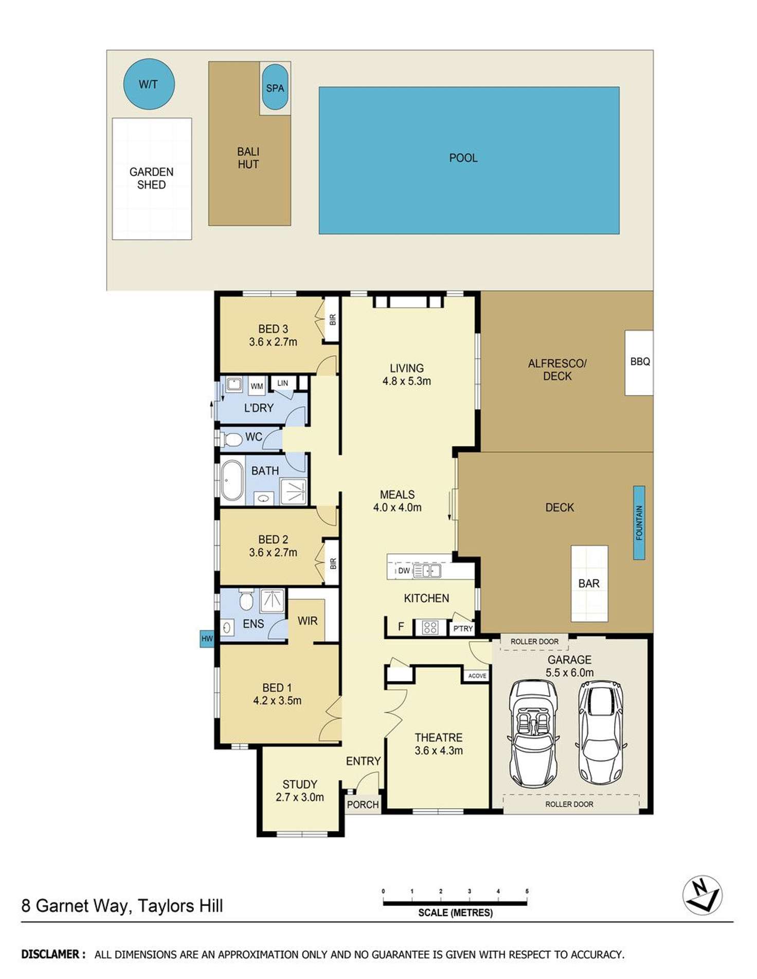 Floorplan of Homely house listing, 8 Garnet Way, Taylors Hill VIC 3037