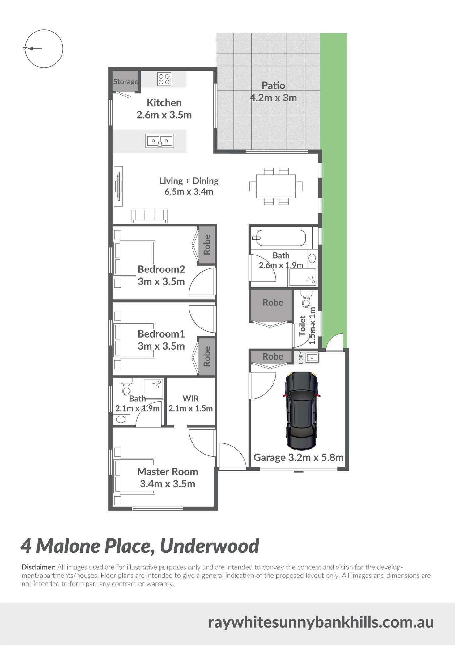 Floorplan of Homely house listing, 4 Malone Place, Underwood QLD 4119