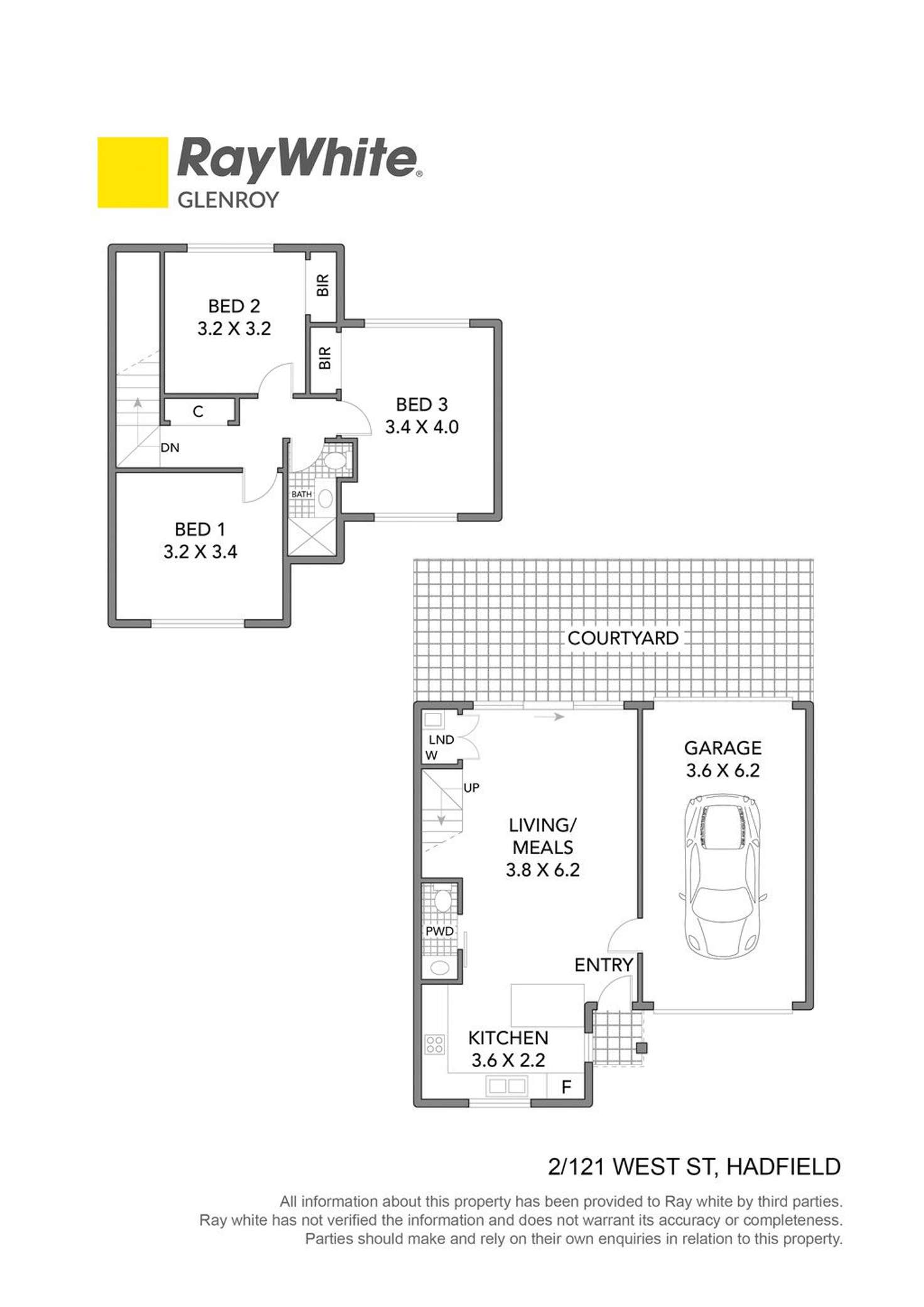 Floorplan of Homely townhouse listing, 2/121 West Street, Hadfield VIC 3046