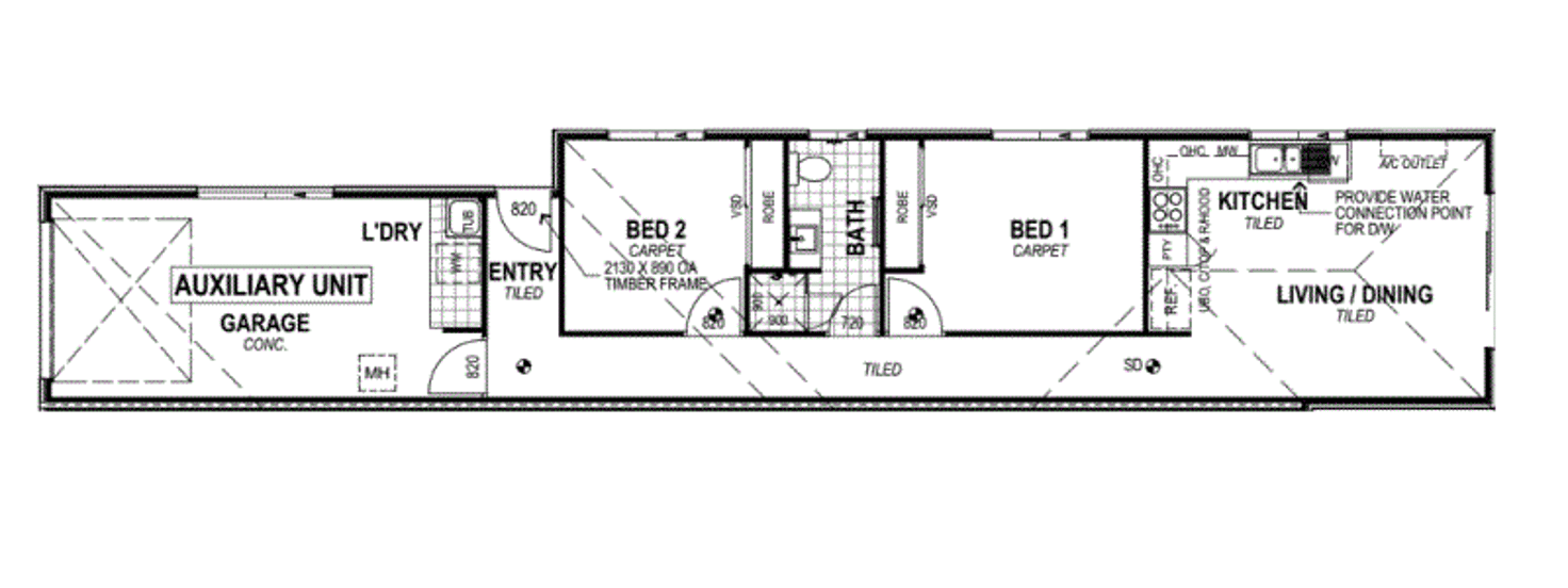 Floorplan of Homely semiDetached listing, 2/13A Atlantic Drive, Loganholme QLD 4129