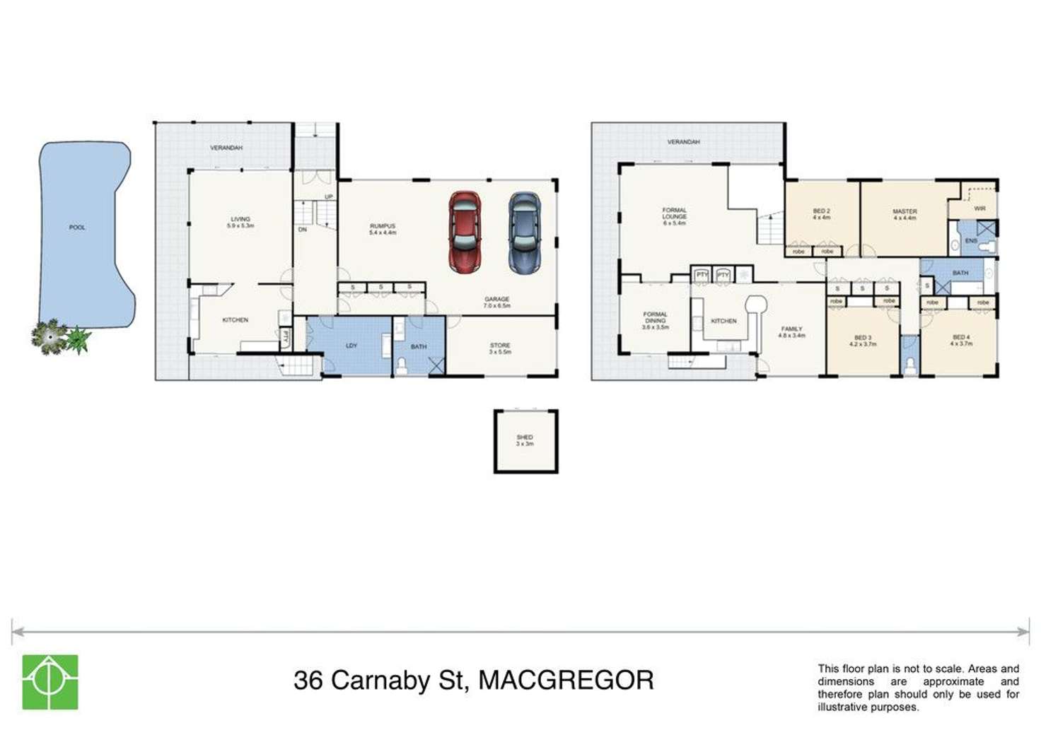 Floorplan of Homely house listing, 36 Carnaby Street, Macgregor QLD 4109