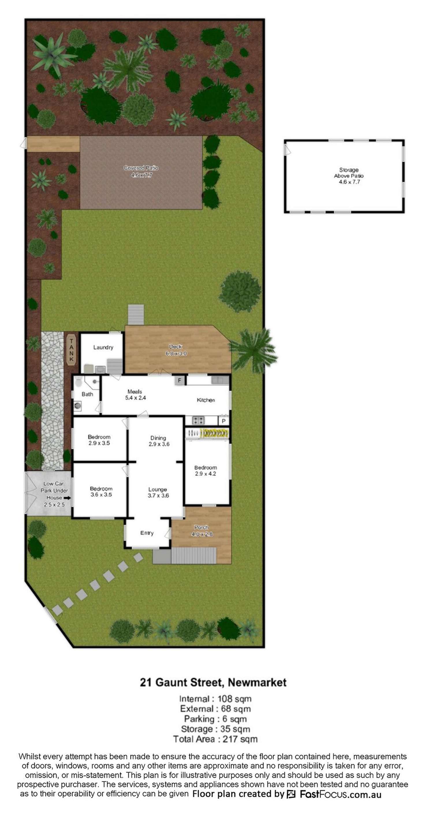 Floorplan of Homely house listing, 21 Gaunt Street, Newmarket QLD 4051