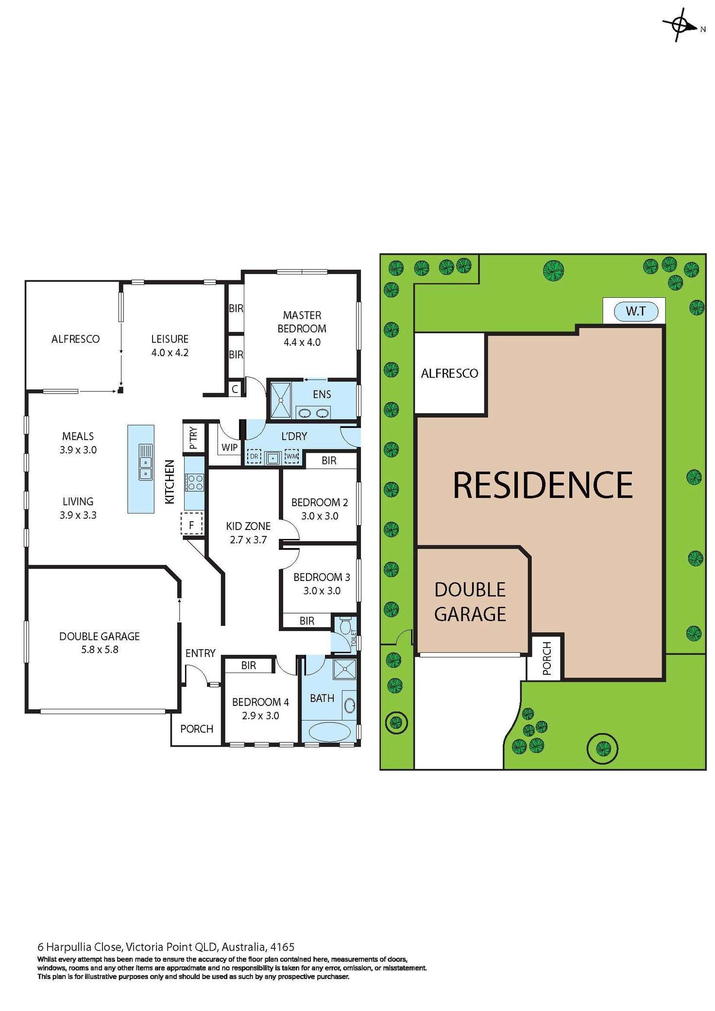 Floorplan of Homely house listing, 6 Harpullia Close, Victoria Point QLD 4165