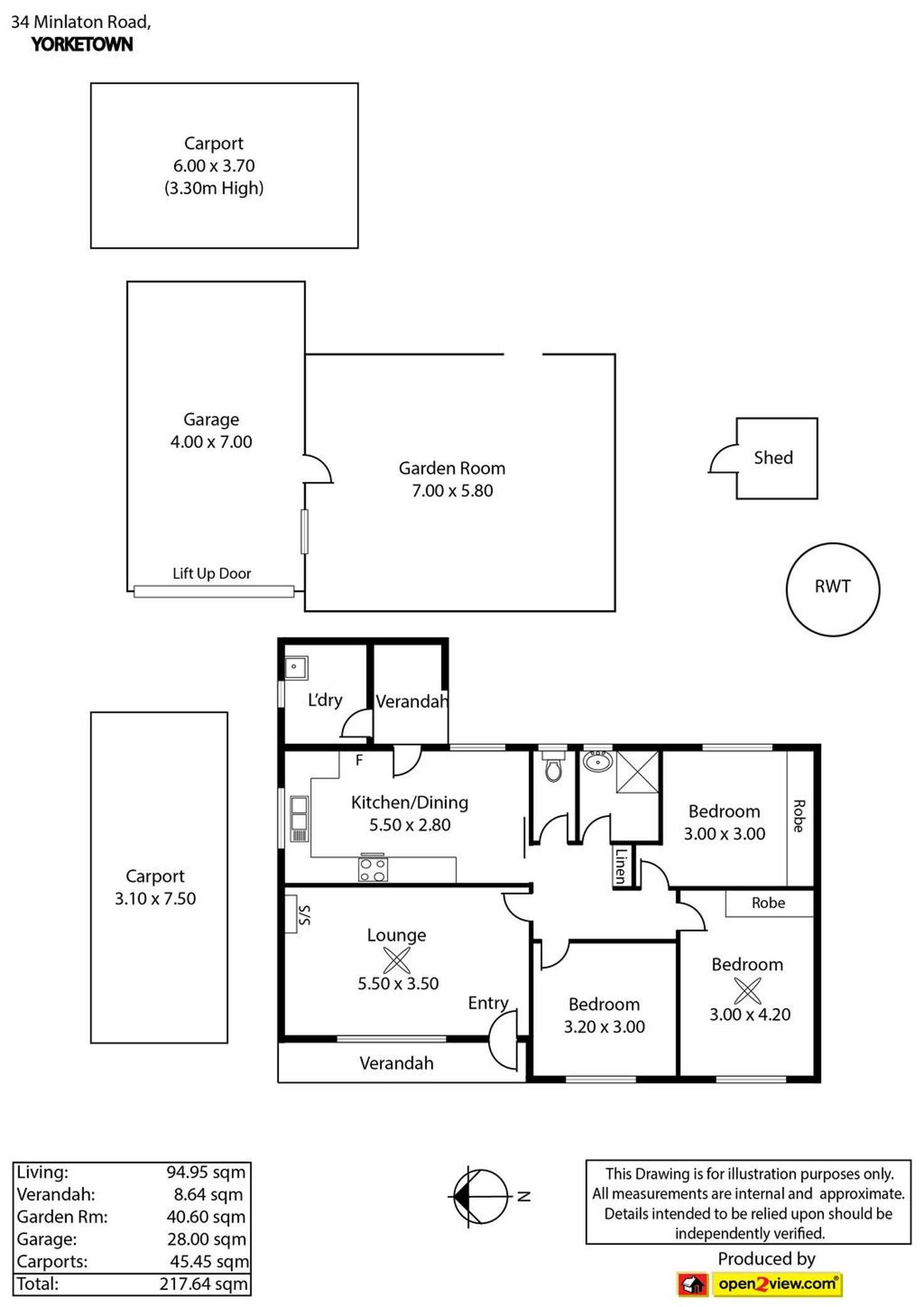 Floorplan of Homely house listing, 34 Minlaton Road, Yorketown SA 5576