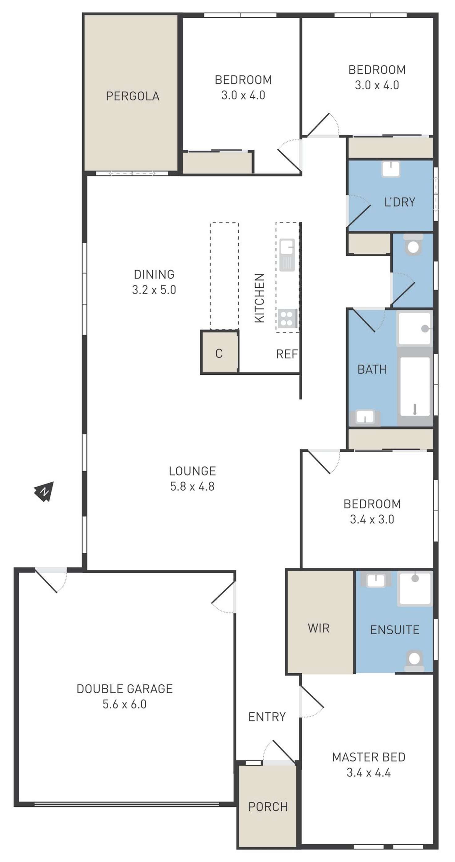 Floorplan of Homely house listing, 9 Rous Street, Wyndham Vale VIC 3024