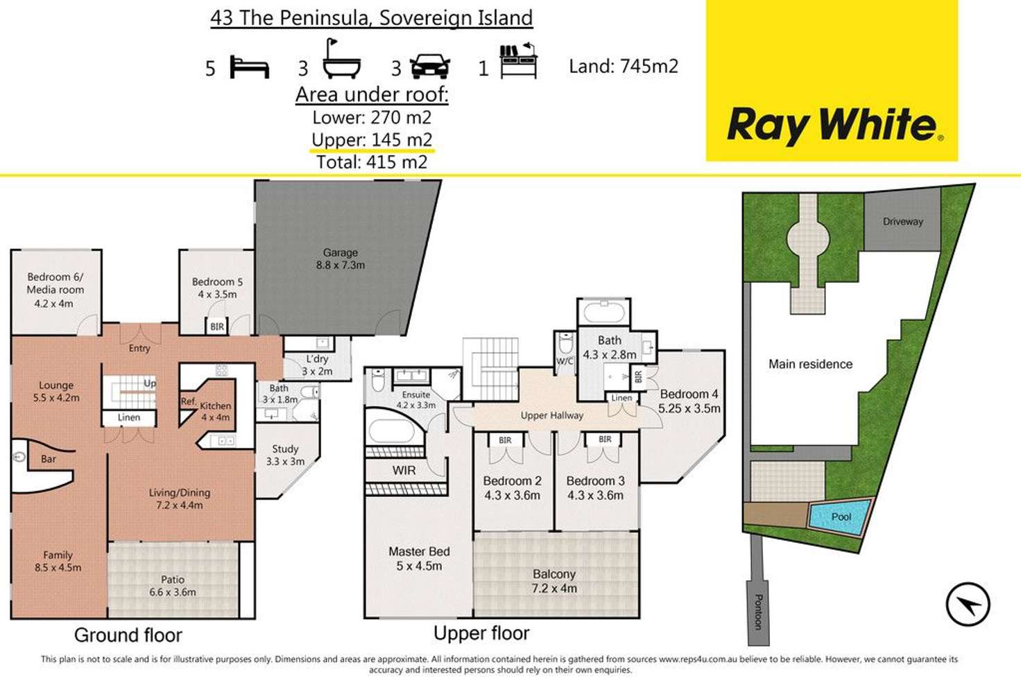 Floorplan of Homely house listing, 43 The Peninsula, Sovereign Islands QLD 4216