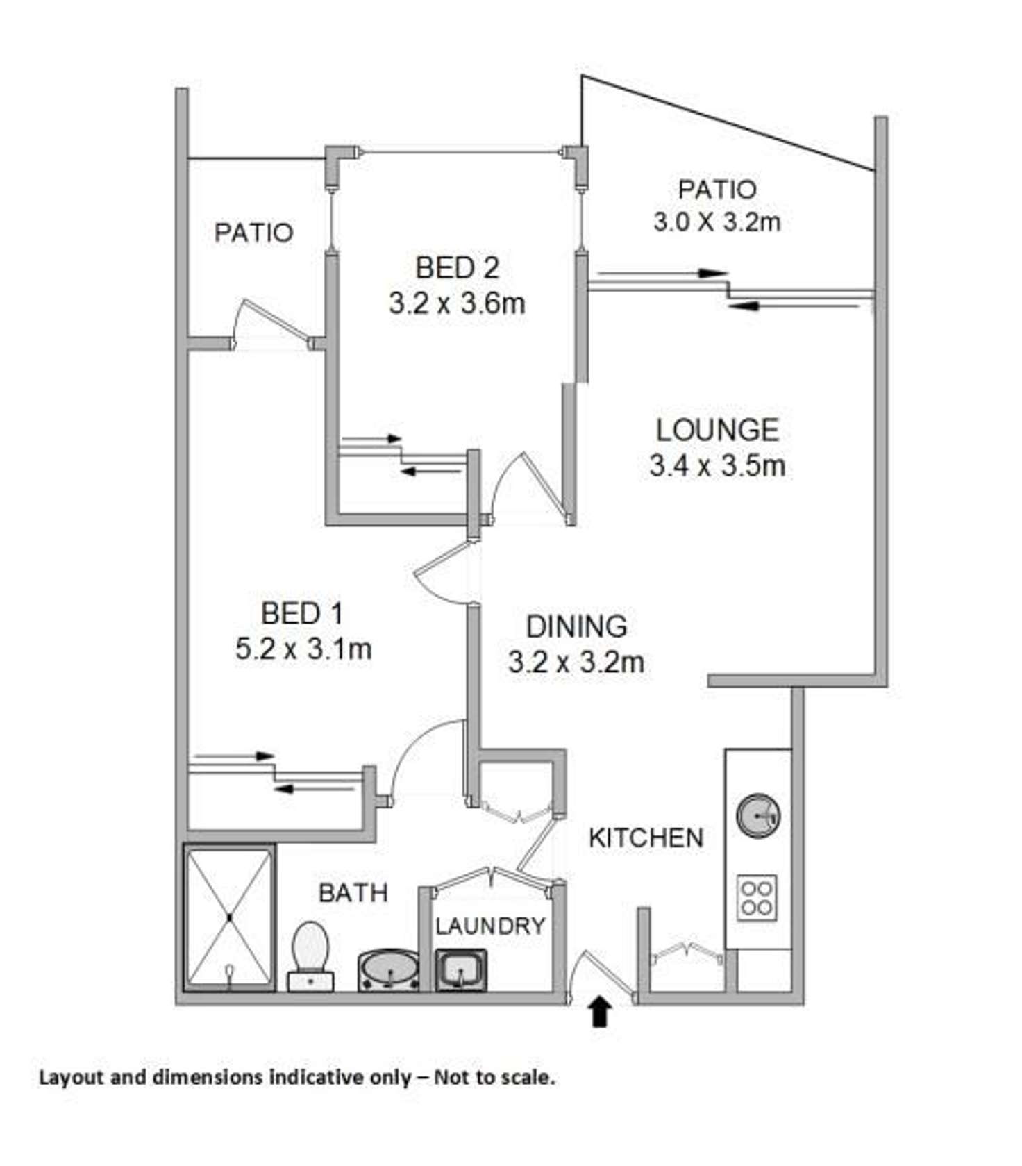 Floorplan of Homely apartment listing, 195/26 Felix Street, Brisbane City QLD 4000