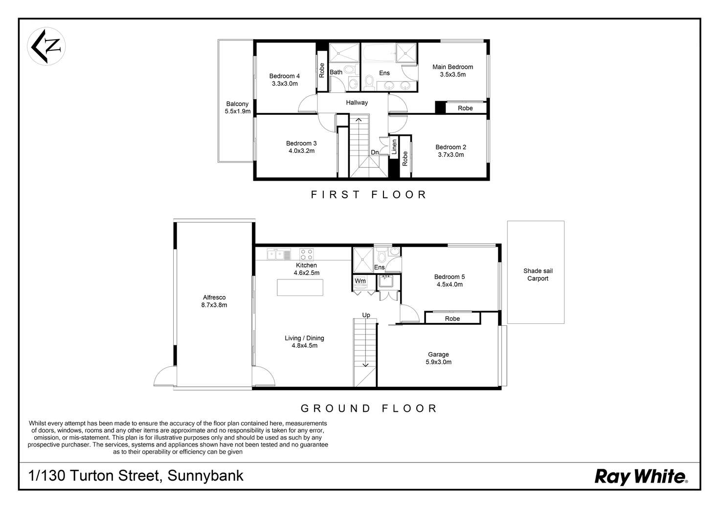 Floorplan of Homely townhouse listing, 1/130 Turton Street, Sunnybank QLD 4109