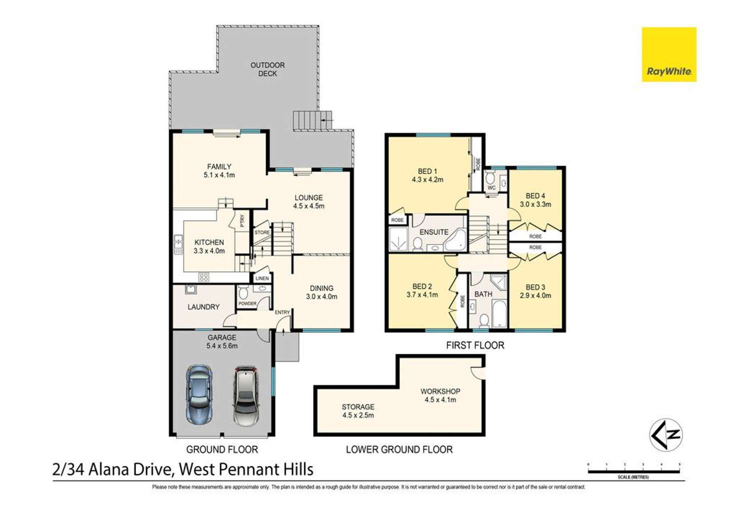 Floorplan of Homely semiDetached listing, 2/34 Alana Drive, West Pennant Hills NSW 2125