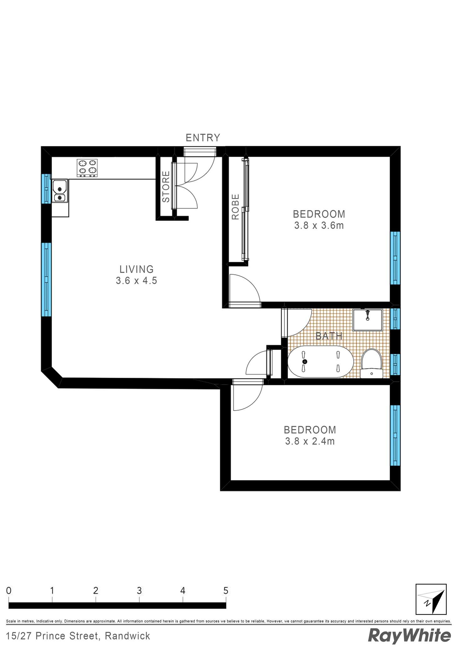 Floorplan of Homely apartment listing, 15/27 Prince Street, Randwick NSW 2031