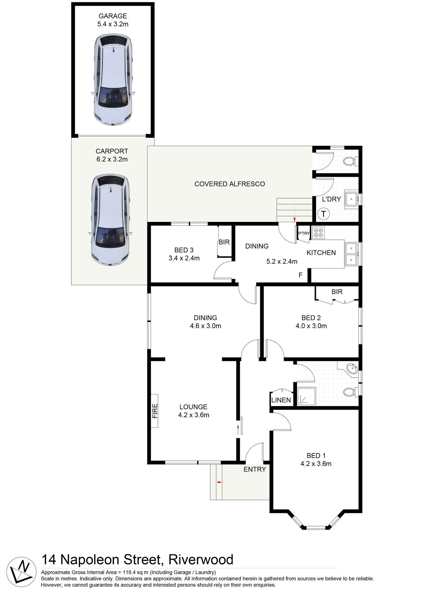 Floorplan of Homely house listing, 14 Napoleon Street, Riverwood NSW 2210