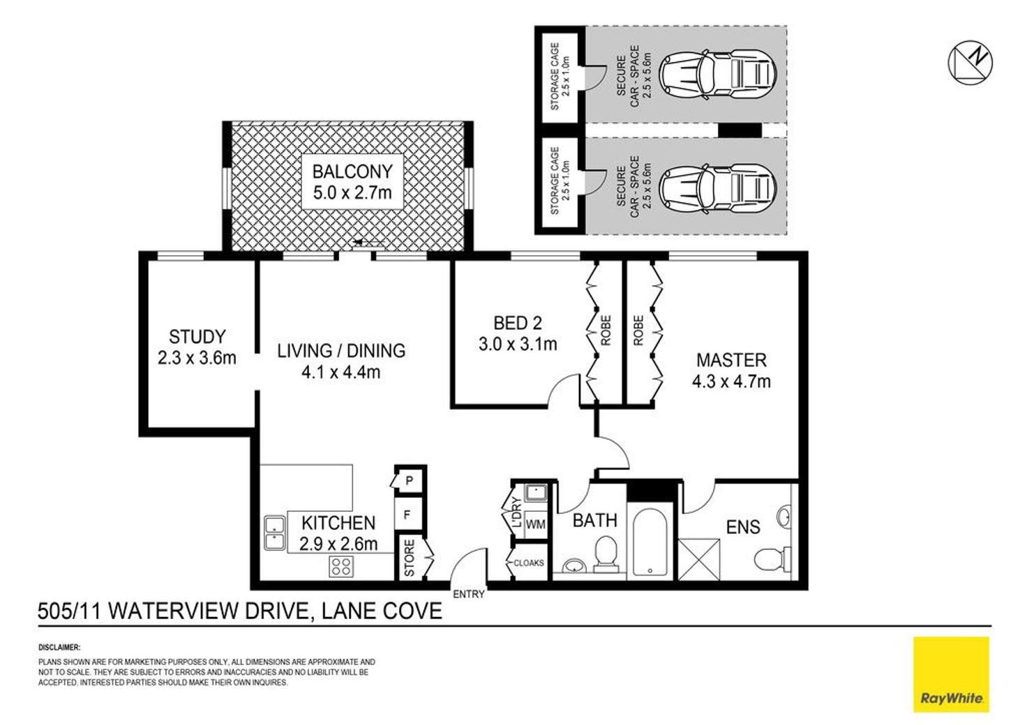 Floorplan of Homely apartment listing, 505/11 Waterview Drive, Lane Cove NSW 2066