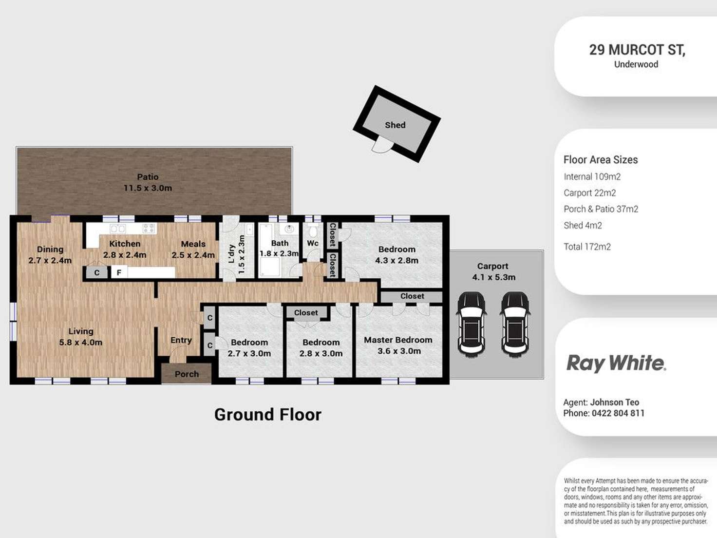 Floorplan of Homely house listing, 29 Murcot Street, Underwood QLD 4119