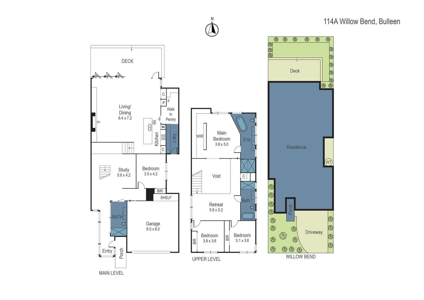 Floorplan of Homely house listing, 114A Willow Bend, Bulleen VIC 3105