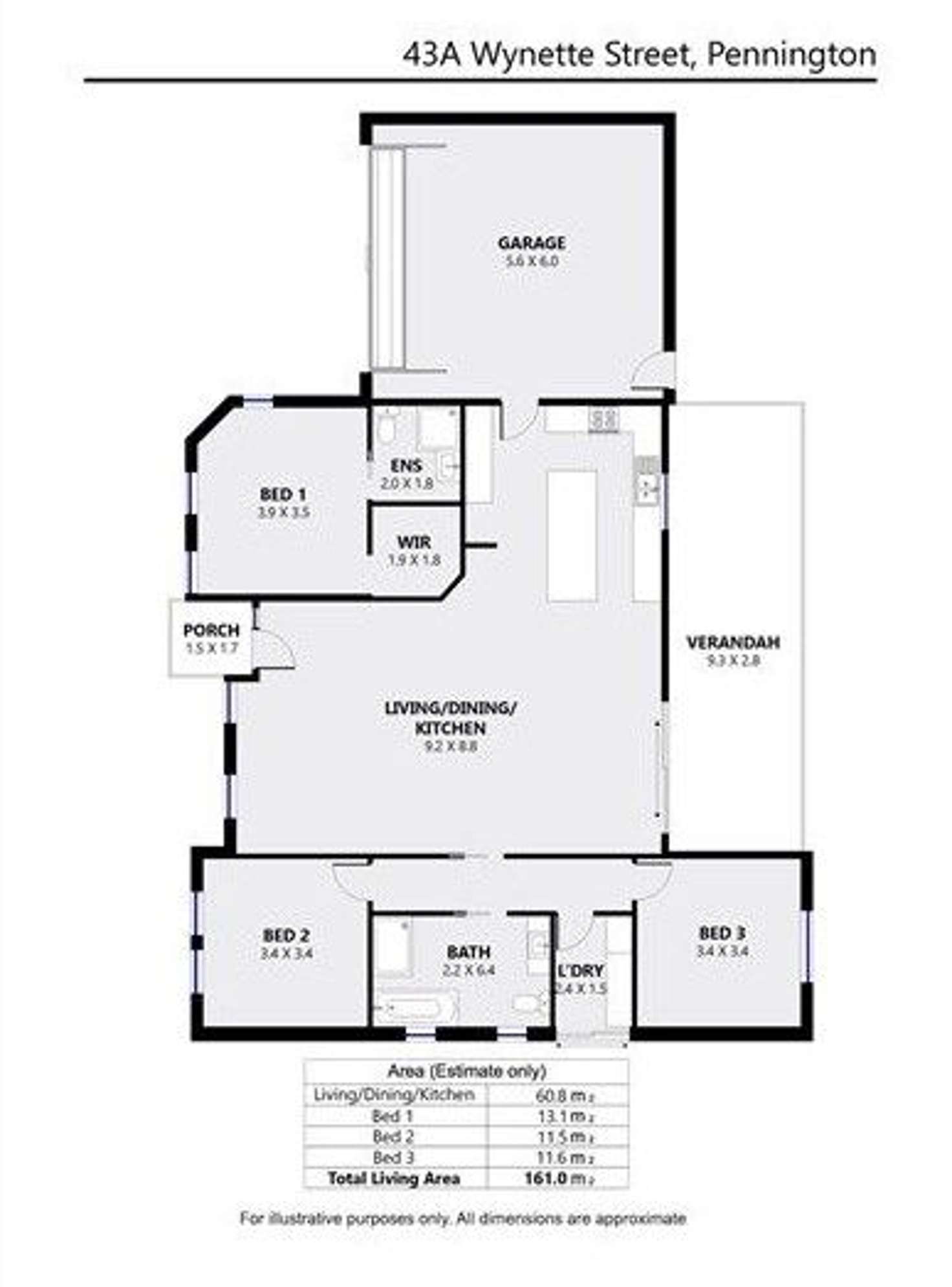 Floorplan of Homely house listing, 43A Wynette Street, Pennington SA 5013