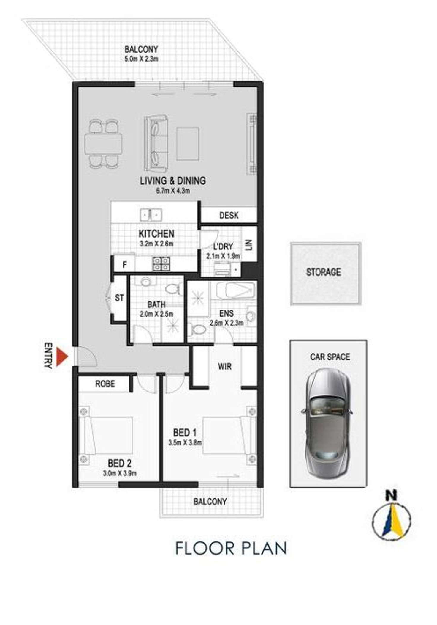 Floorplan of Homely apartment listing, 303/9 Sevier Avenue, Rhodes NSW 2138