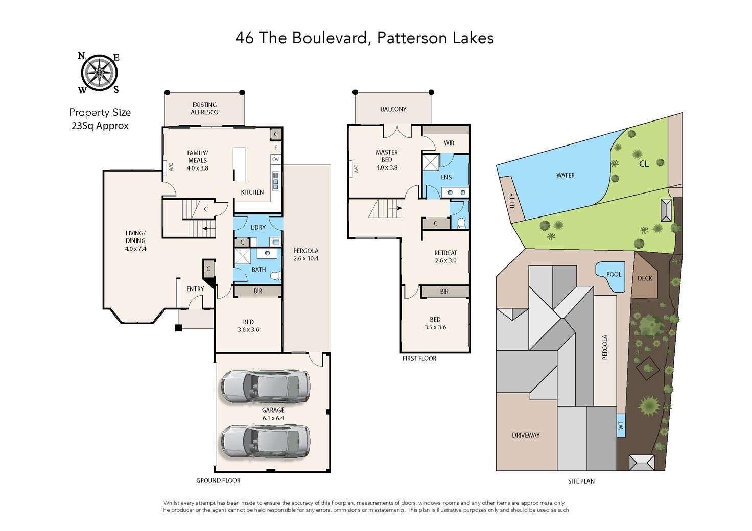 Floorplan of Homely house listing, 46 The Boulevard, Patterson Lakes VIC 3197